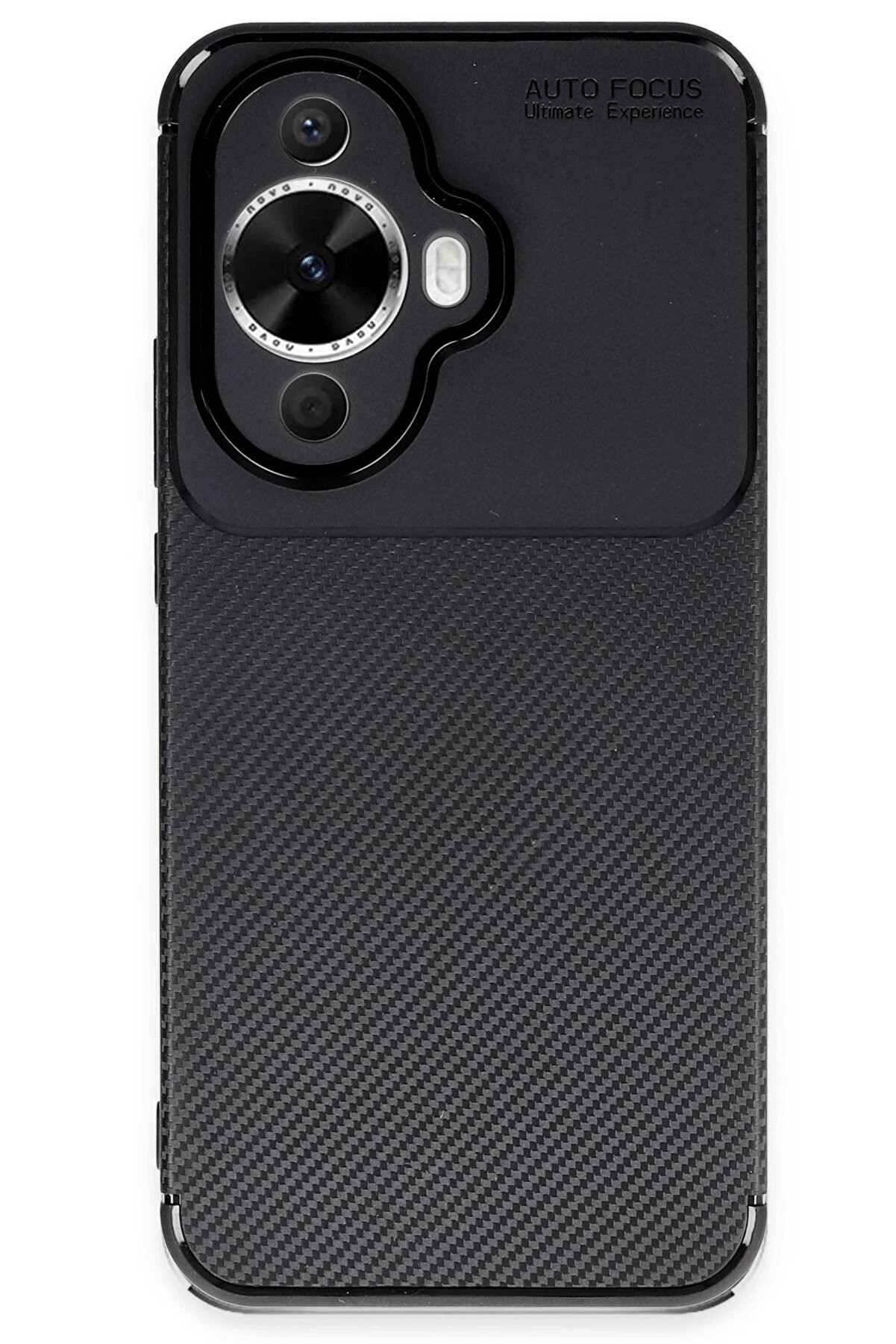 CepteToptan Huawei Nova 12S Kılıf Auto Focus Karbon Kapak - Siyah - DROPX3514-3187