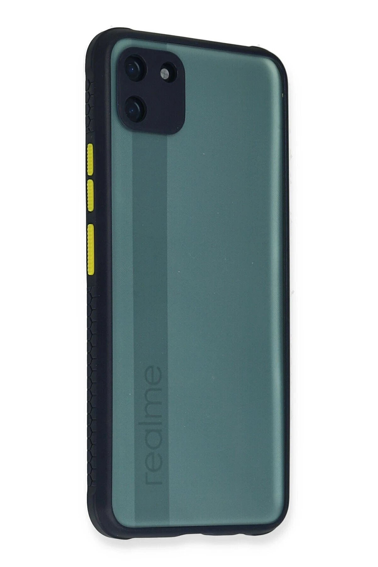 CepteToptan Realme C11 Kılıf Miami Şeffaf Silikon - Lacivert - DROPX7114-9118