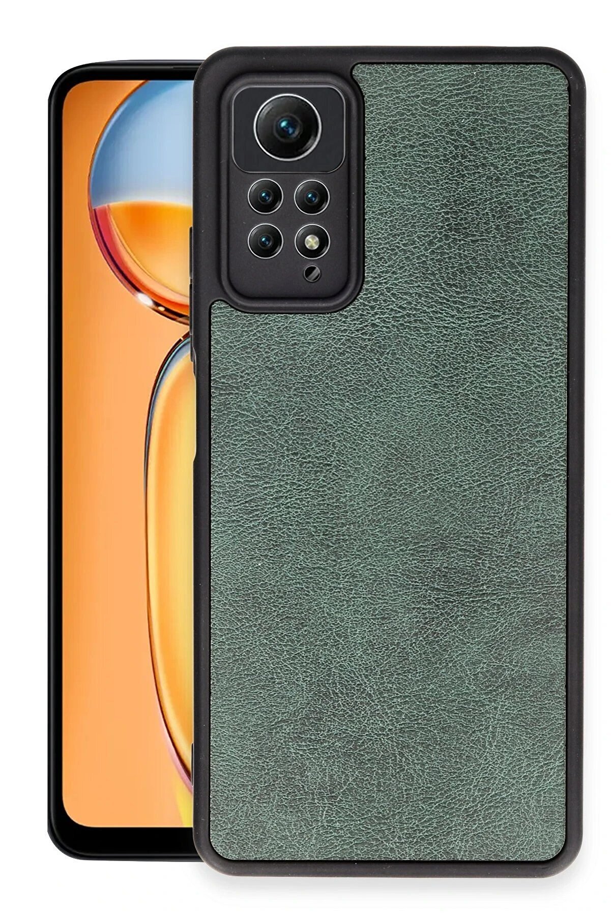 CepteToptan Xiaomi Redmi Note 12 Pro 4G Kılıf Aras Deri Kapak - Koyu Yeşil - DROPX5740-3910