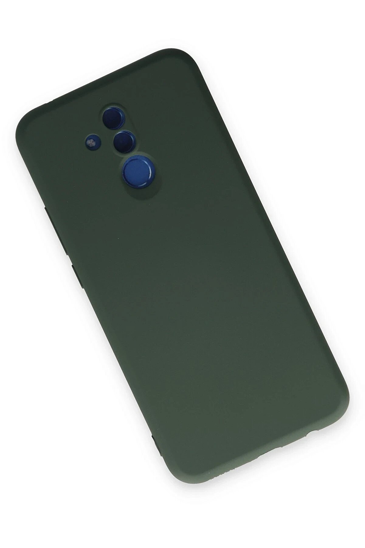 Huawei̇ Mate 20 Li̇te Kılıf Nano İ&ccedil;i̇ Kadi̇fe Si̇li̇kon - Koyu Yeşi̇l - Dropx9999-8011