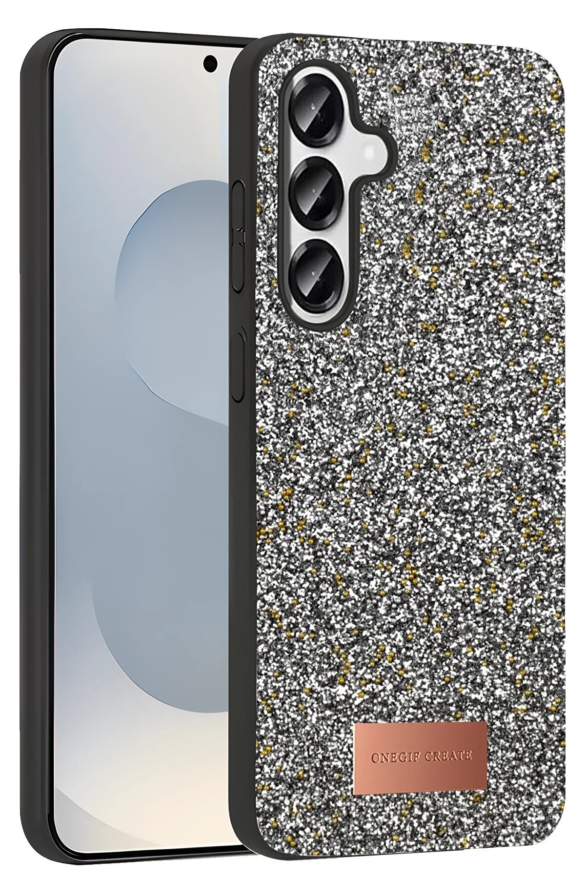 Samsung Galaxy S25 Bri̇ght Si̇mli̇ Kapak - Gümüş - Dropx3558-5048