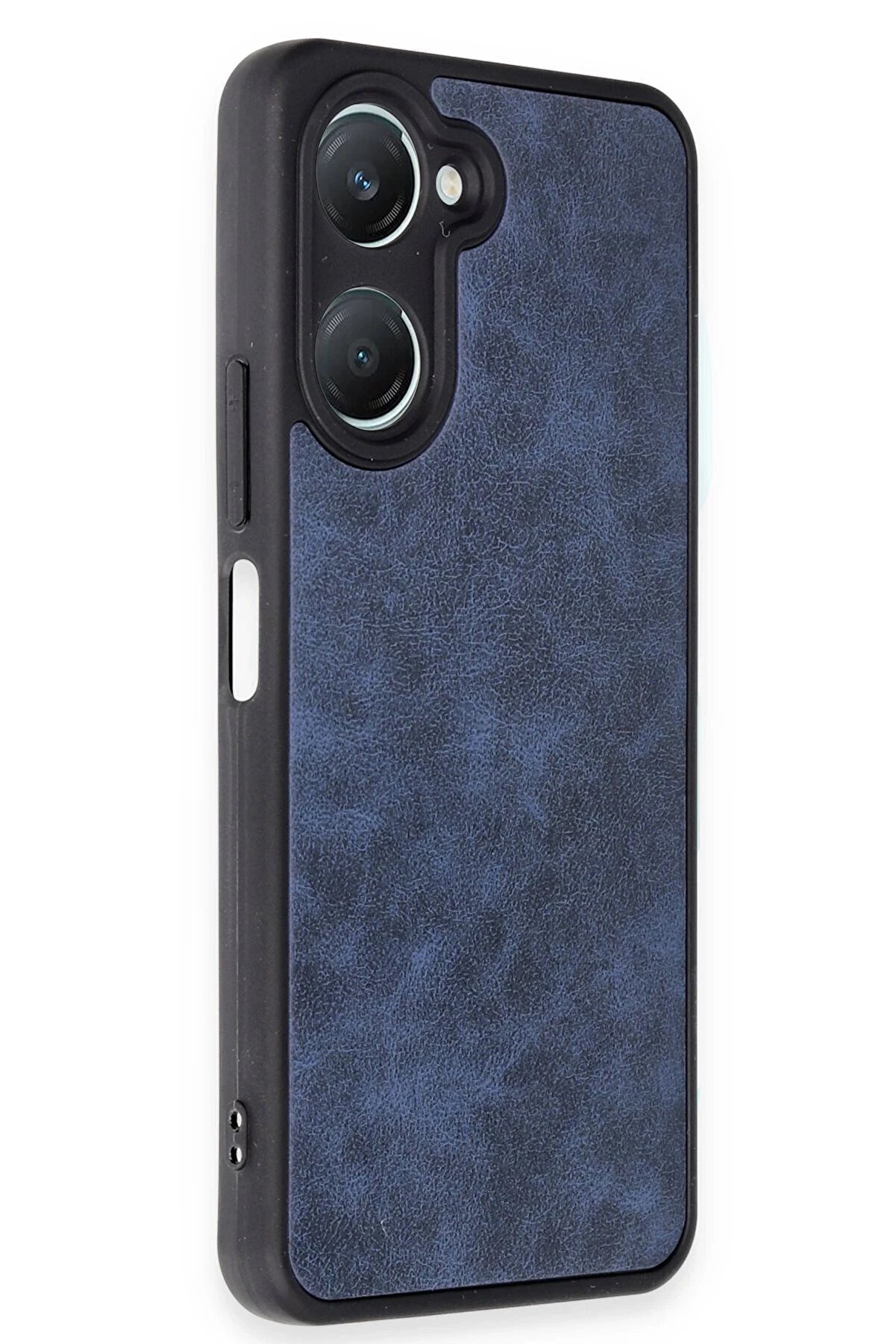 Vi̇vo Y18 Kılıf Aras Deri̇ Kapak - Laci̇vert - Dropx9251-7826