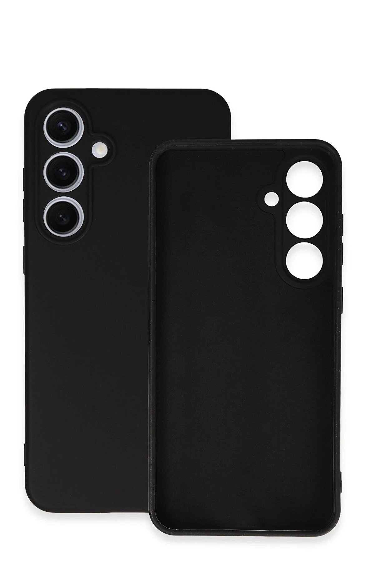 Samsung Galaxy S24 Fe Kılıf Nano İ&ccedil;i̇ Kadi̇fe Si̇li̇kon - Si̇yah - Dropx5959-7817