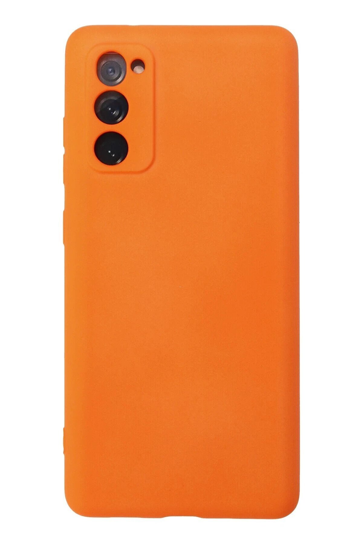 CepteToptan Samsung Galaxy S20 FE Kılıf Nano içi Kadife Silikon - Turuncu - DROPX8564-3204