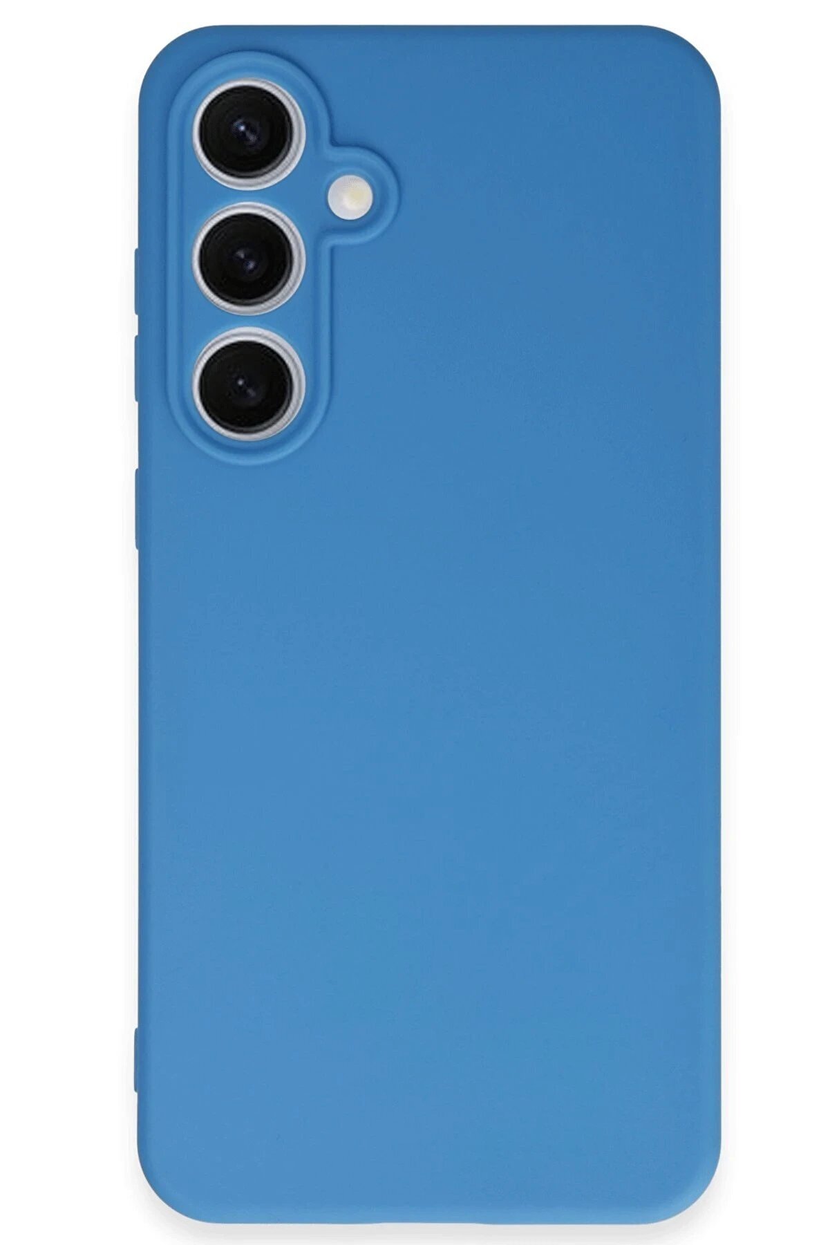 Samsung Galaxy S24 Fe Kılıf Nano İ&ccedil;i̇ Kadi̇fe Si̇li̇kon - Mavi̇ - Dropx7198-9553