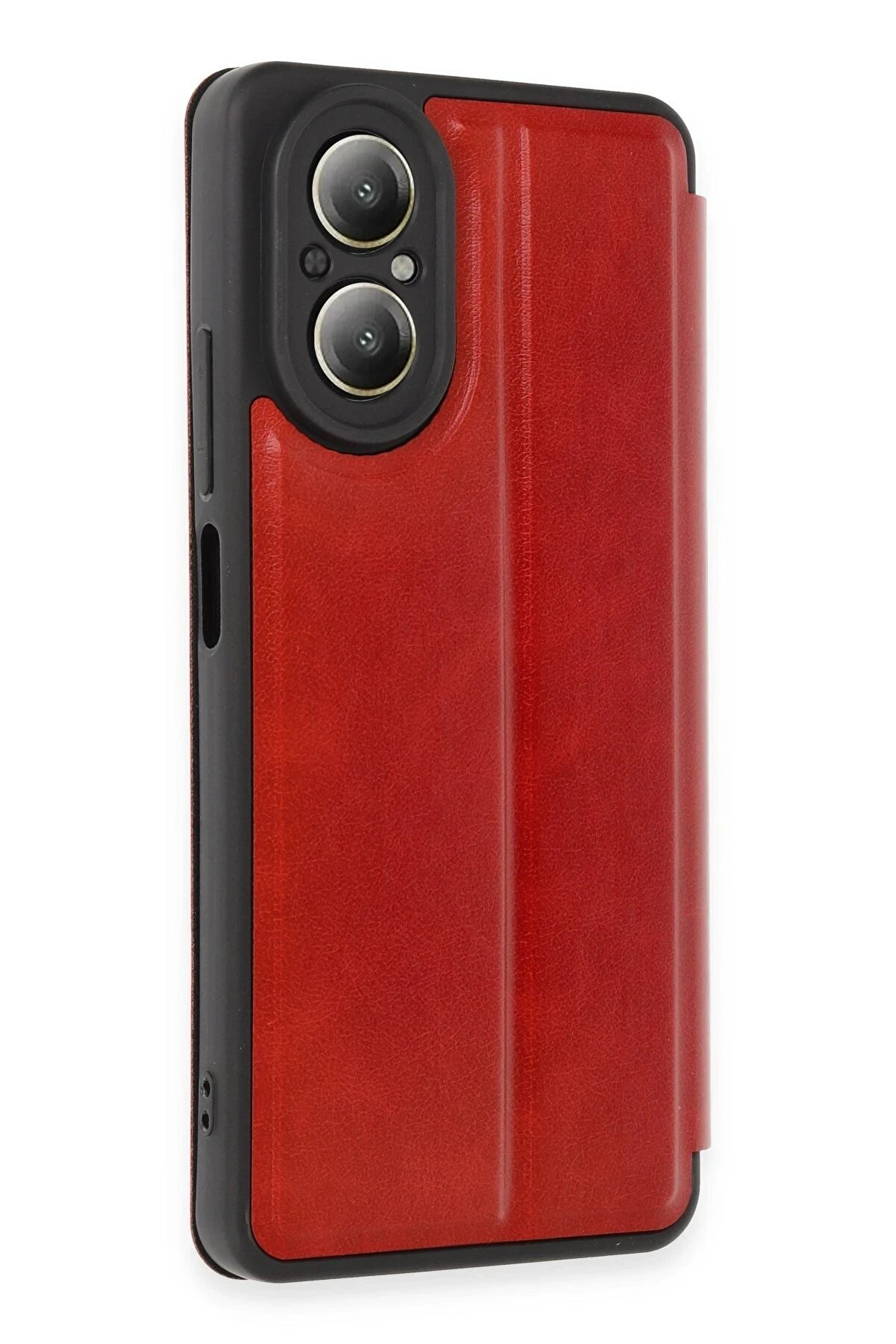 Realme 12 Li̇te Kılıf Fli̇p Cover - Kırmızı - Dropx4361-9788