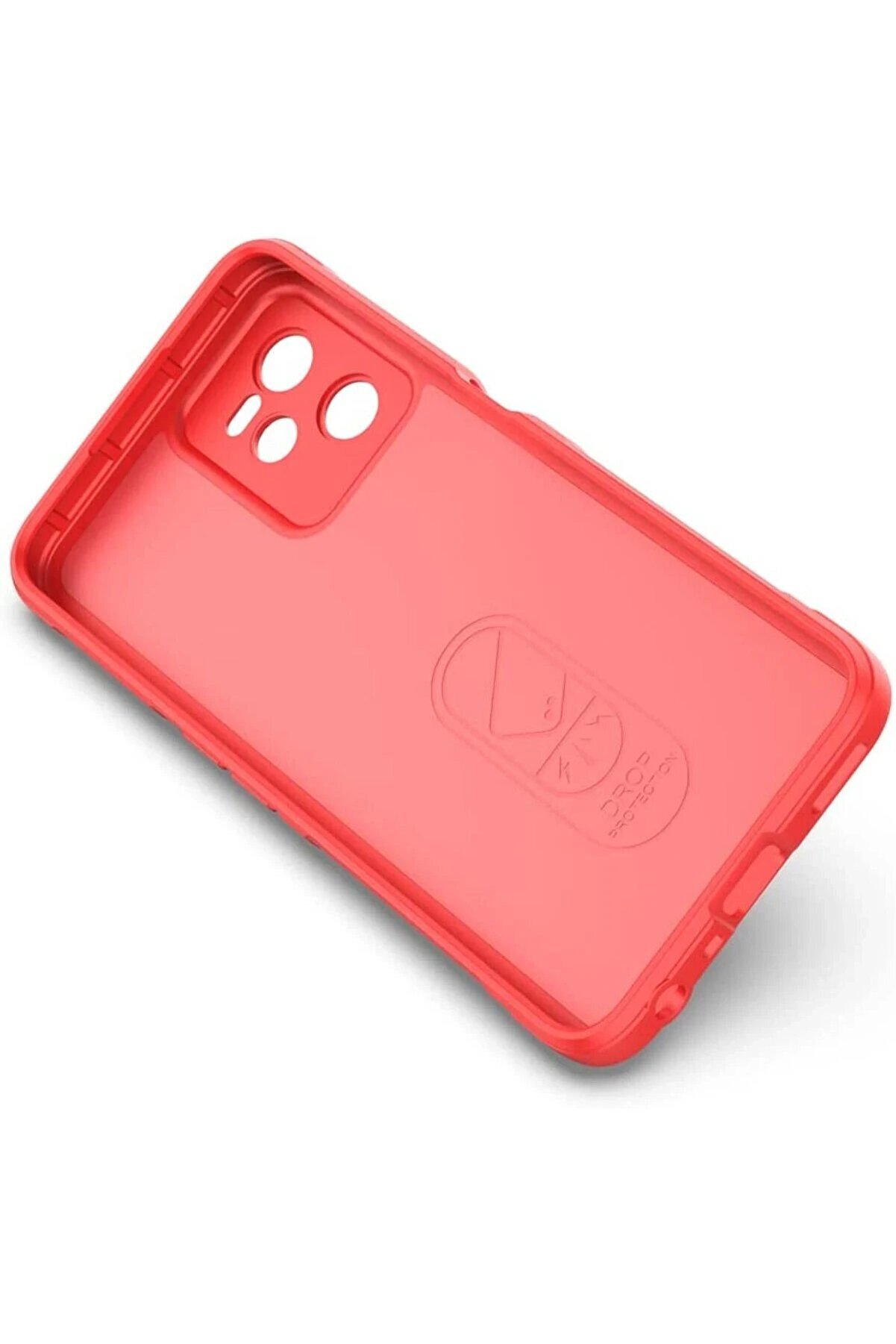 Realme C35 Kılıf Opti̇mum Si̇li̇kon - Kırmızı - Dropx6461-3760