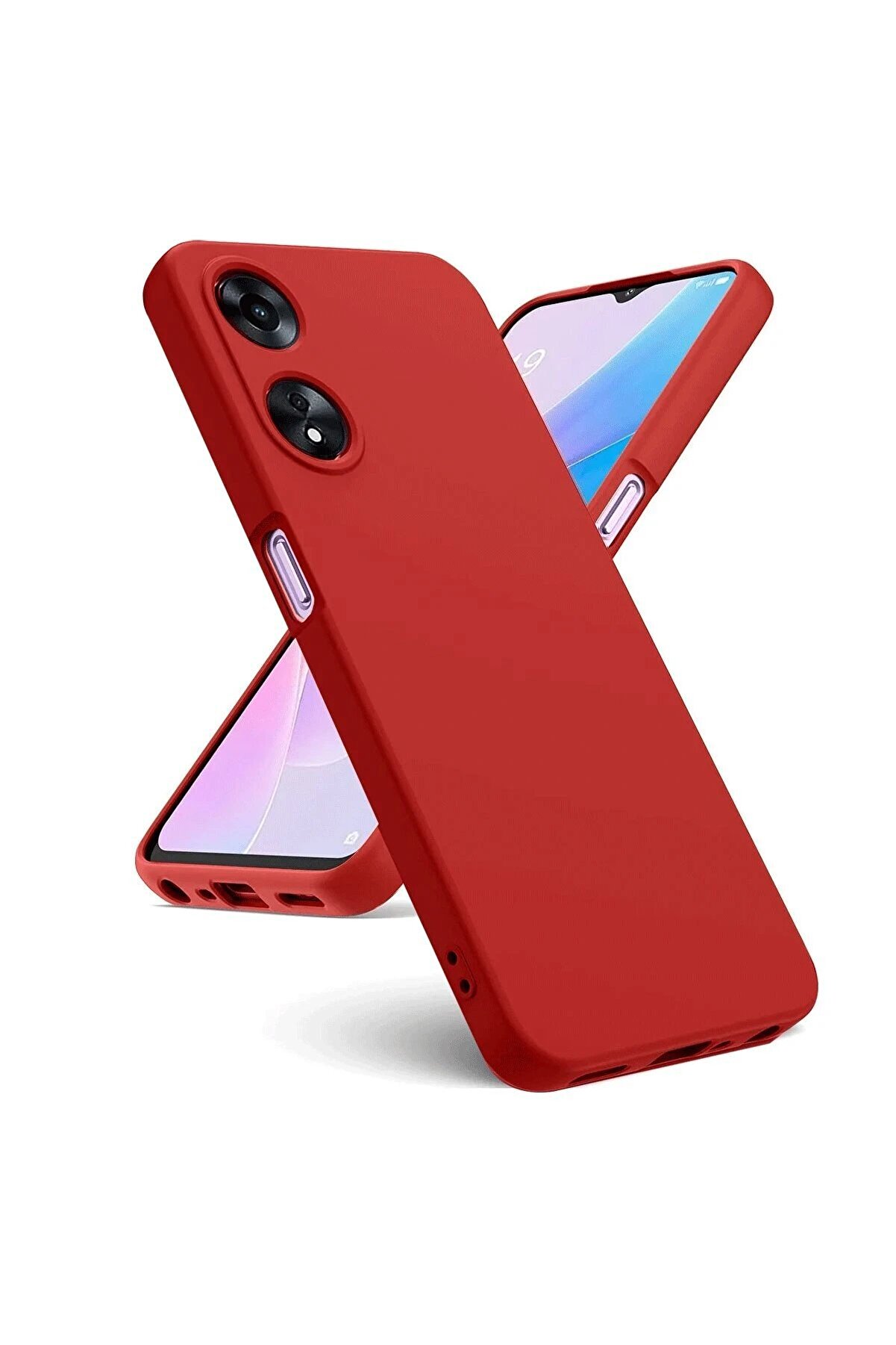 CepteToptan Oppo A38 Kılıf First Silikon - Kırmızı - DROPX9413-9336