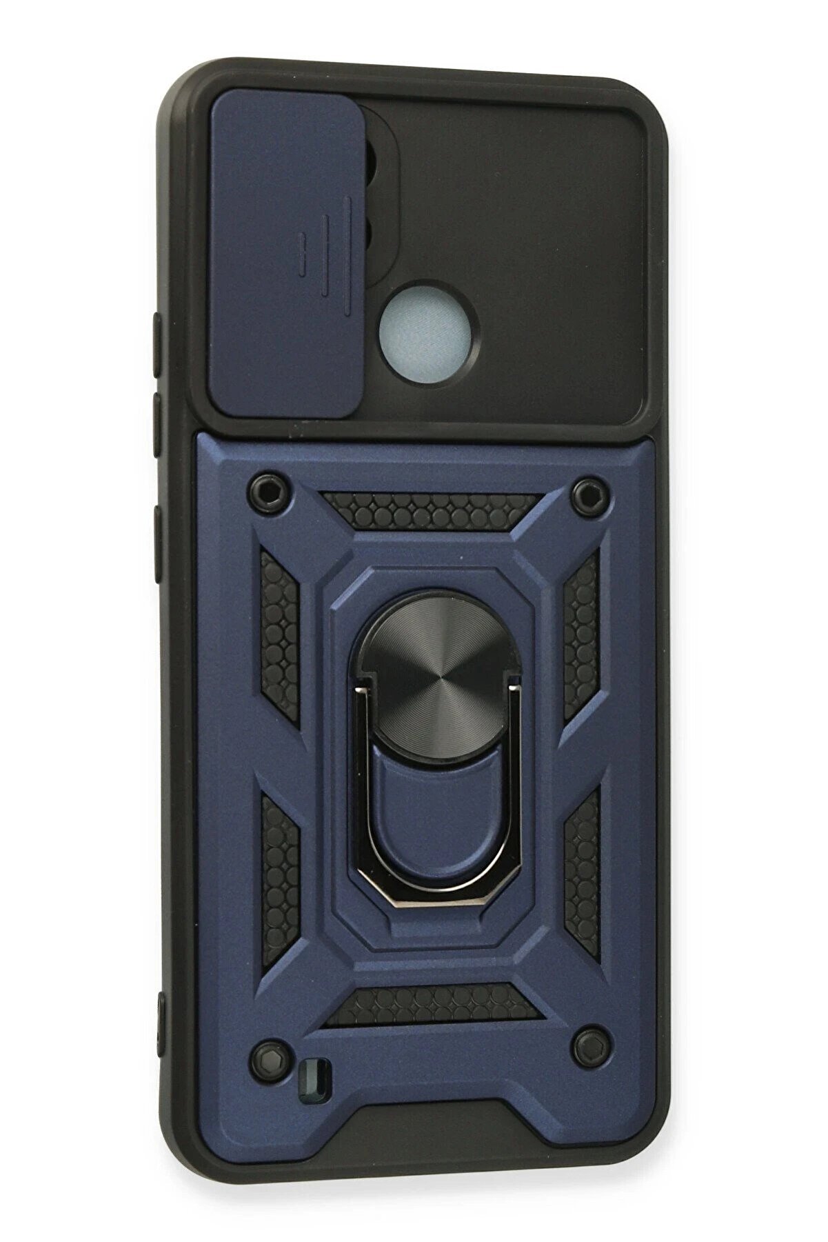 Realme C11 2021 Kılıf Pars Lens Yüzüklü Si̇li̇kon - Laci̇vert - Dropx6207-6289