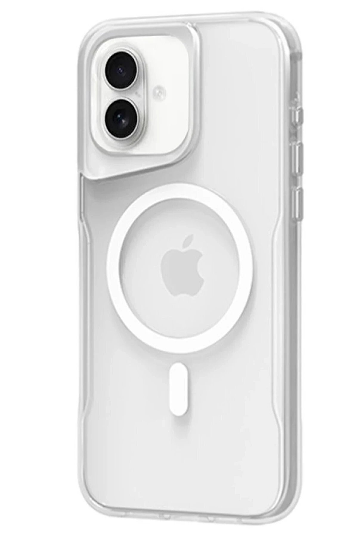 CepteToptan iPhone 16 Plus Kılıf PC Poso Magsafe Kapak - Şeffaf - DROPX6881-3891