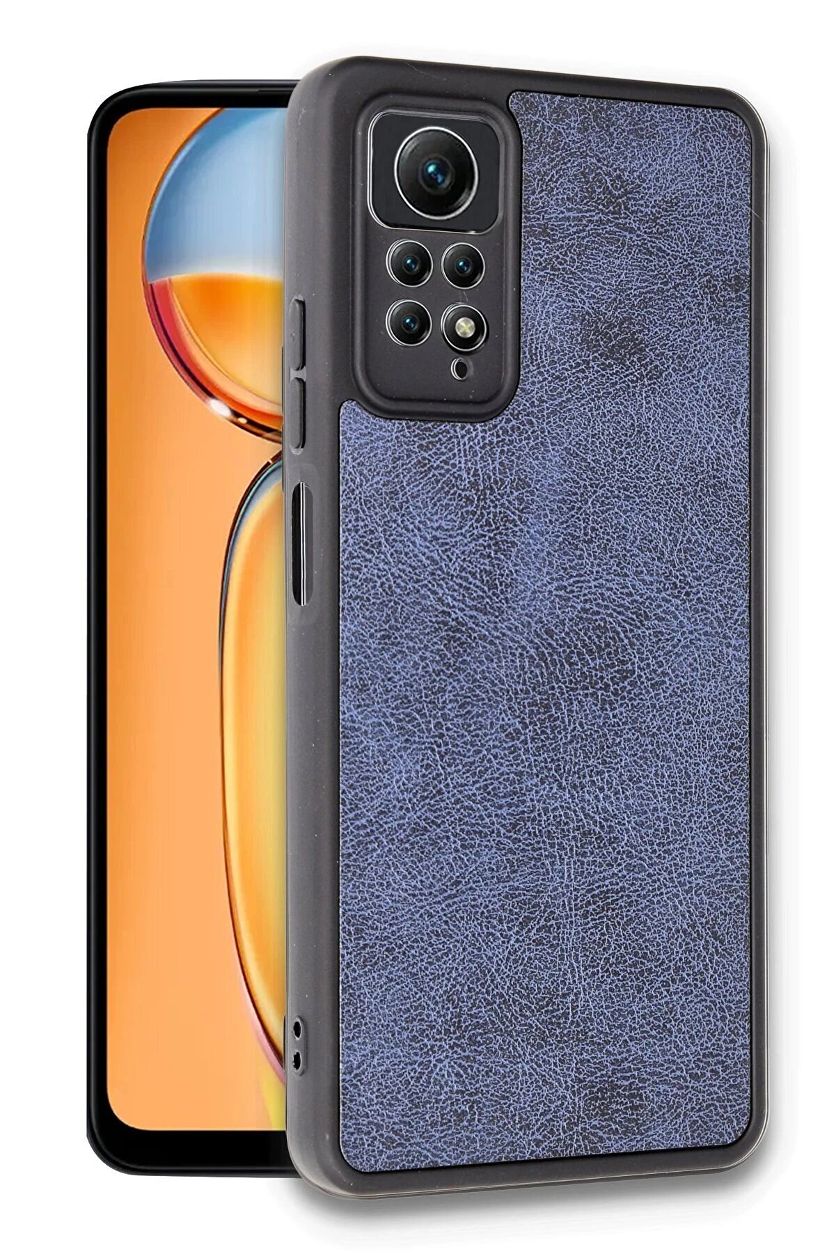 Xi̇aomi̇ Redmi̇ Note 12 Pro 4G Kılıf Aras Deri̇ Kapak - Laci̇vert - Dropx3107-8349