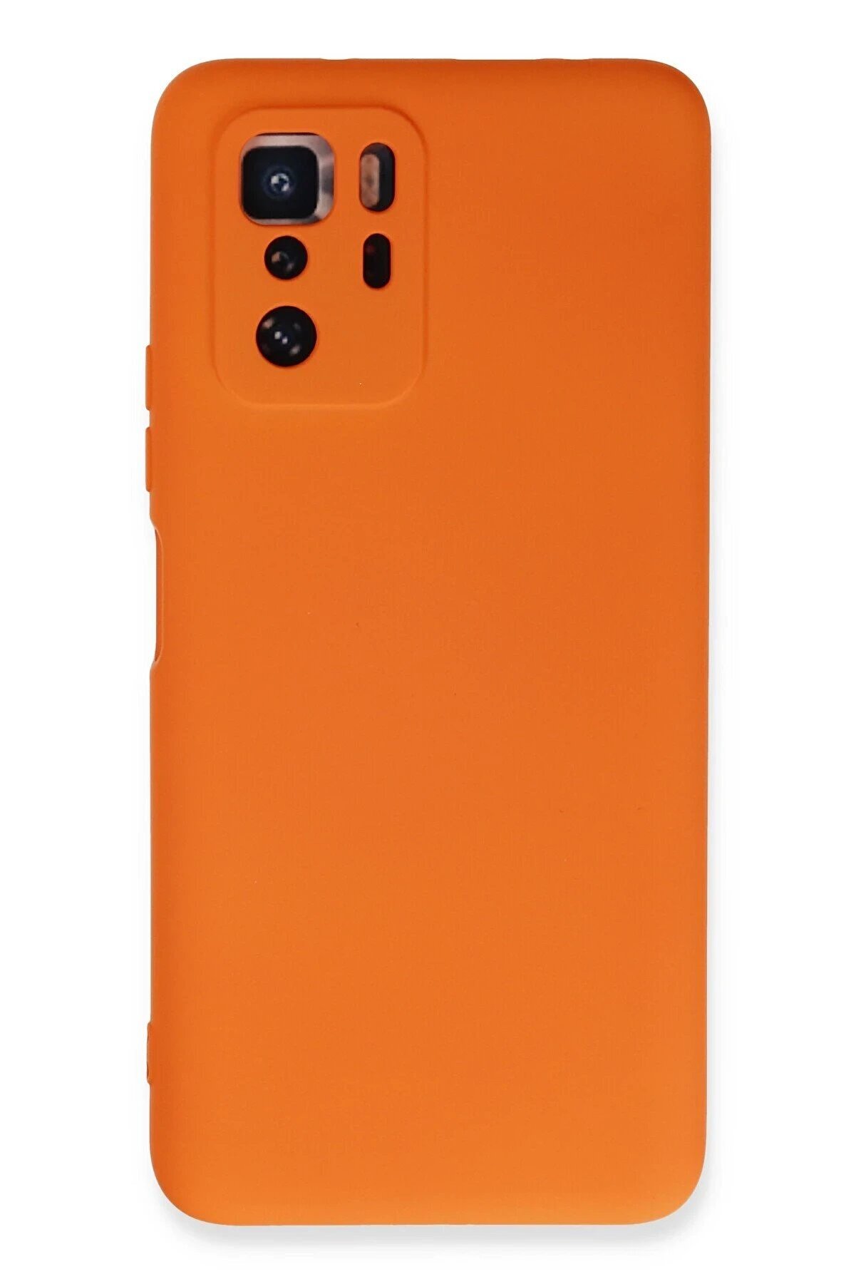 Xi̇aomi̇ Poco X3 Gt Kılıf Nano İ&ccedil;i̇ Kadi̇fe Si̇li̇kon - Turuncu - Dropx1604-8866