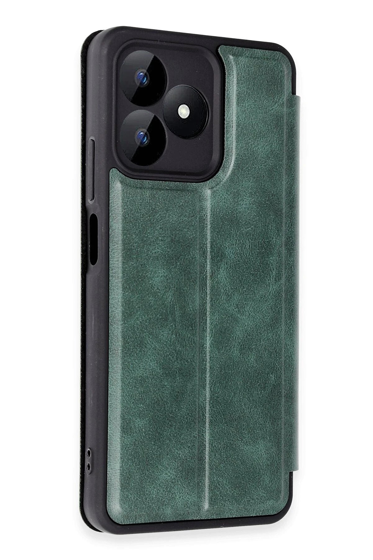 Realme Note 50 4G Kılıf Fli̇p Cover - Koyu Yeşi̇l - Dropx9631-3451