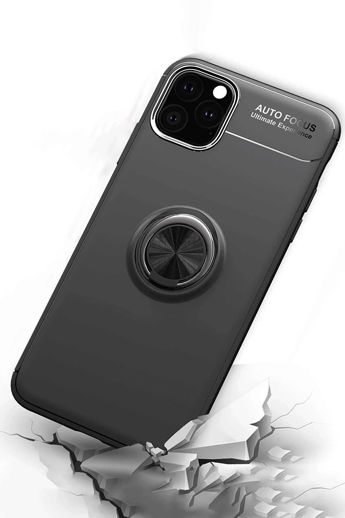 İphone 11 Pro Max Kılıf Range Yüzüklü Si̇li̇kon - Si̇yah - Dropx4977-8313