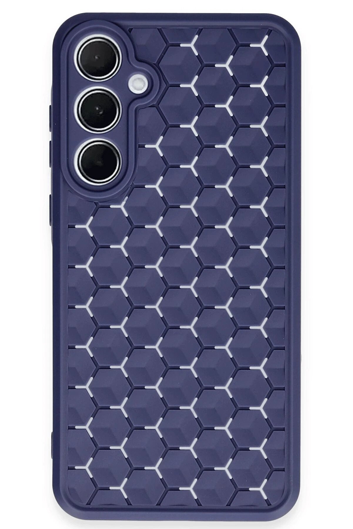 CepteToptan Samsung Galaxy A25 5G Kılıf Petek Silikon Kapak - Lacivert - DROPX1331-1147