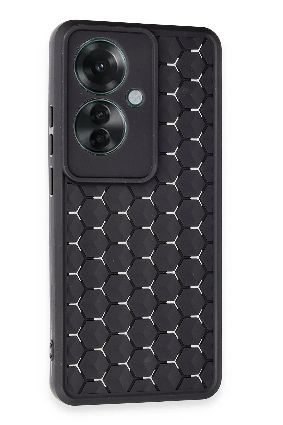 Oppo Reno 11F Kılıf Petek Si̇li̇kon Kapak - Si̇yah - Dropx5424-2866