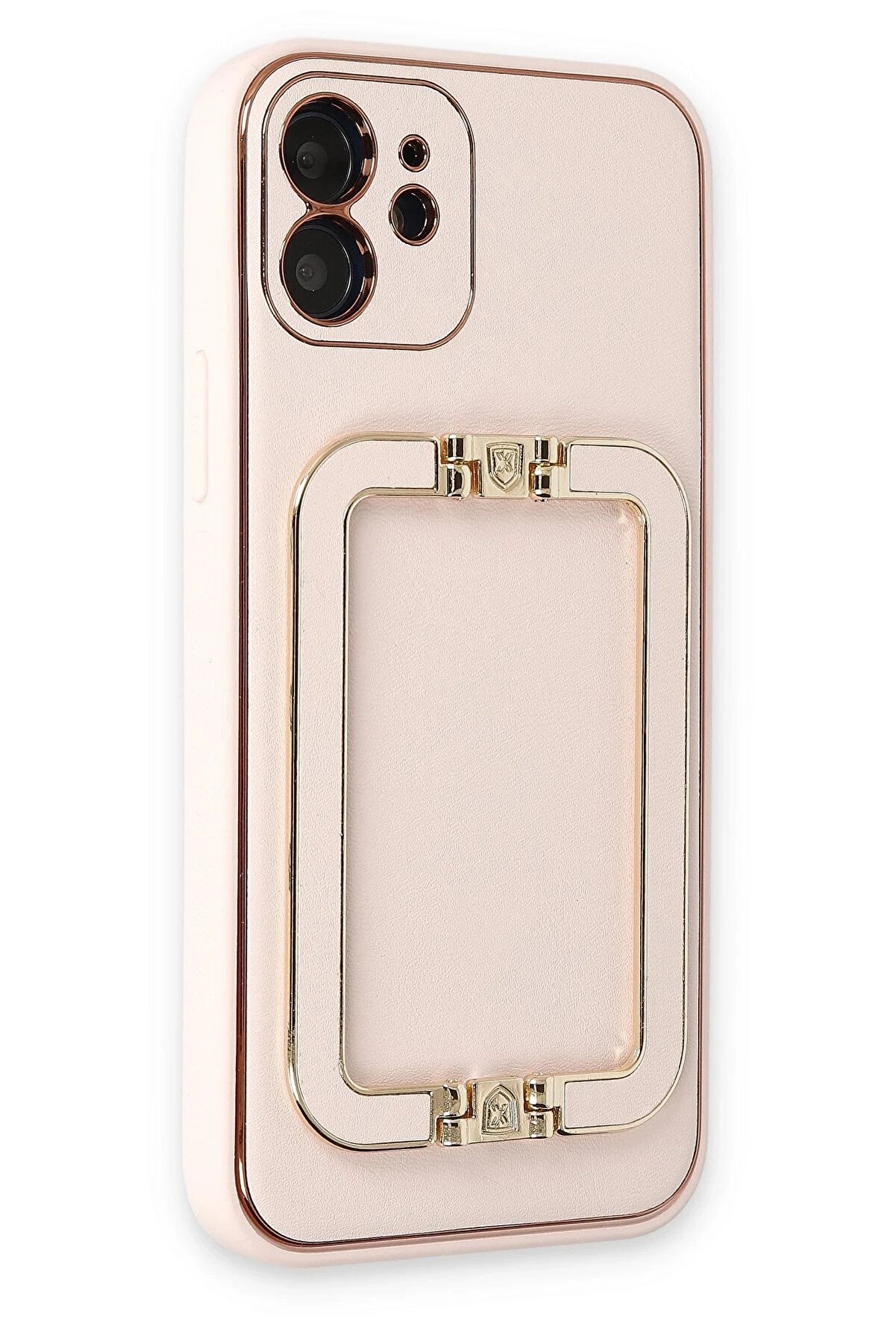 İphone 12 Kılıf Coco Eli̇t Kapak - Pudra - Dropx2209-1601