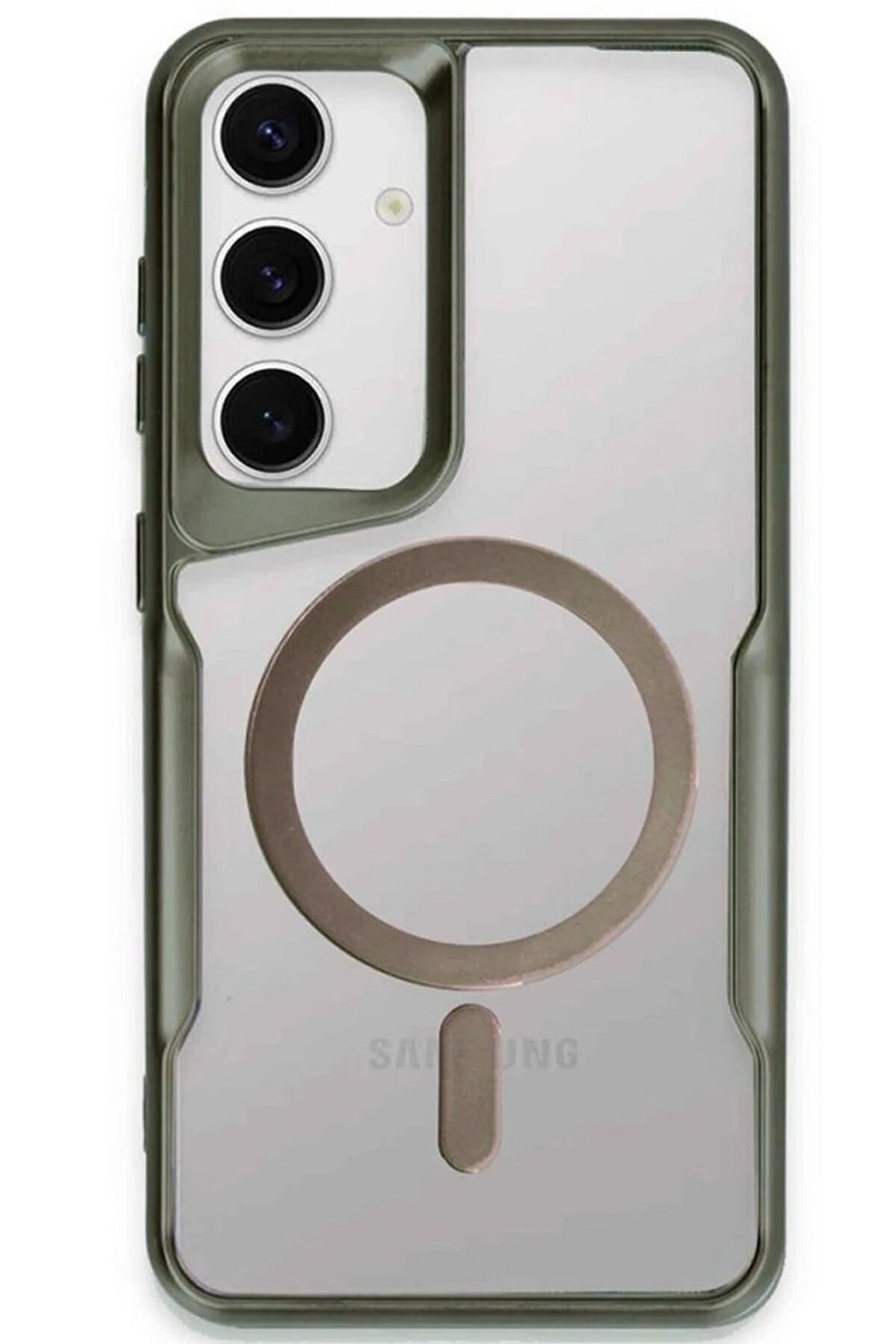 CepteToptan Samsung Galaxy S24 Kılıf Boyi Magsafe Silikon Kapak - Yeşil - DROPX3738-6494