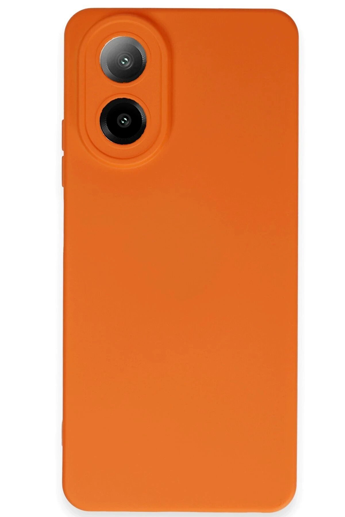 CepteToptan Oppo A38 Kılıf Nano i&ccedil;i Kadife Silikon - Turuncu - DROPX1443-3366