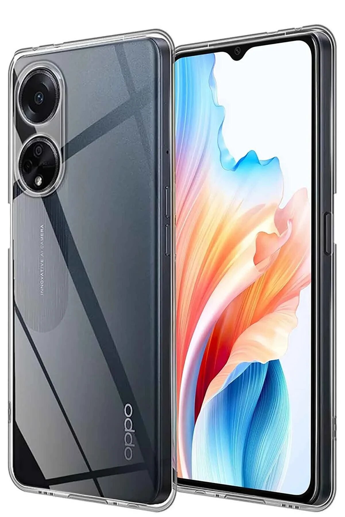 CepteToptan Oppo A38 Kılıf Lüx Şeffaf Silikon - DROPX6702-5634