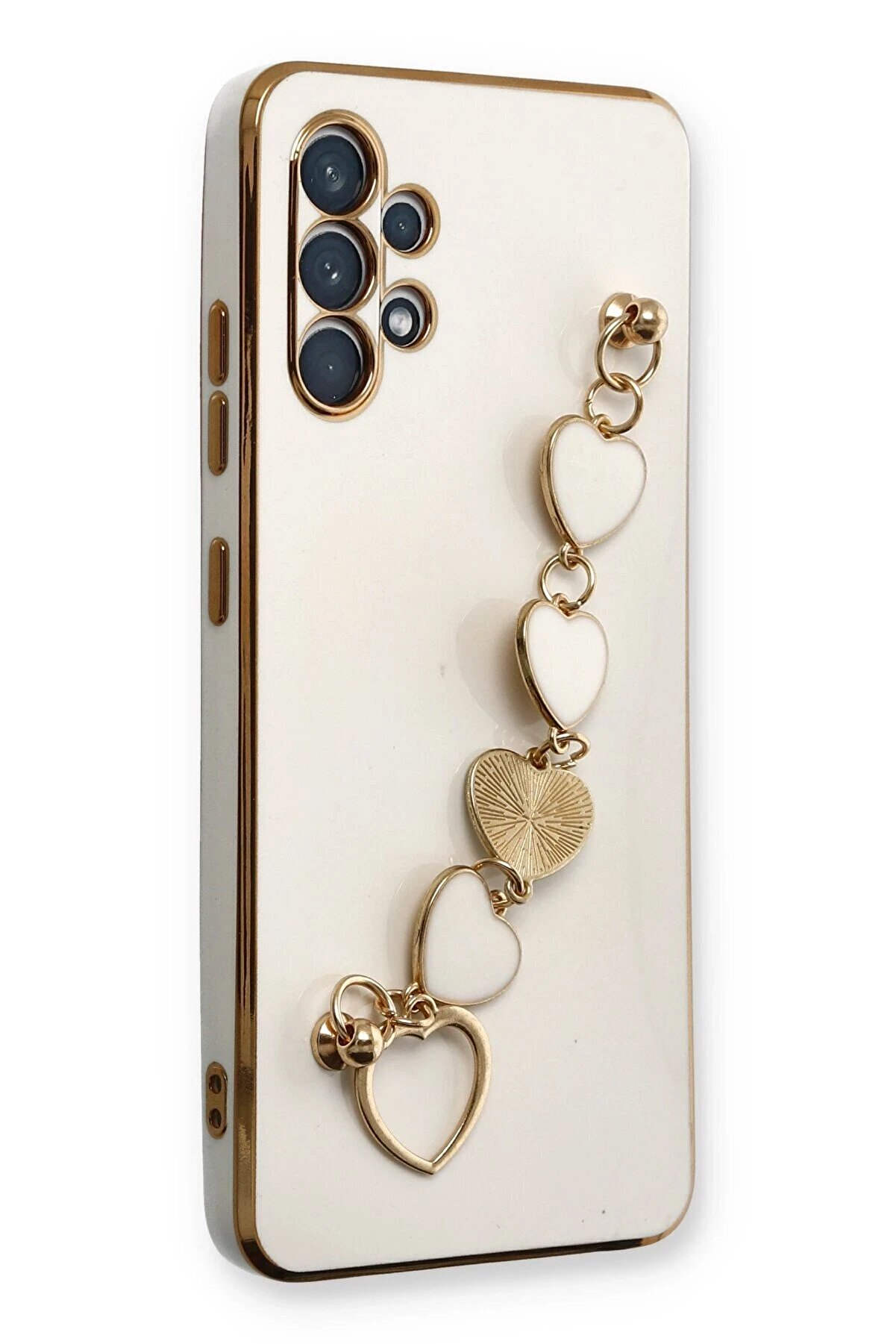 CepteToptan Samsung Galaxy A32 Kılıf Esila Silikon - Beyaz - DROPX4870-2579