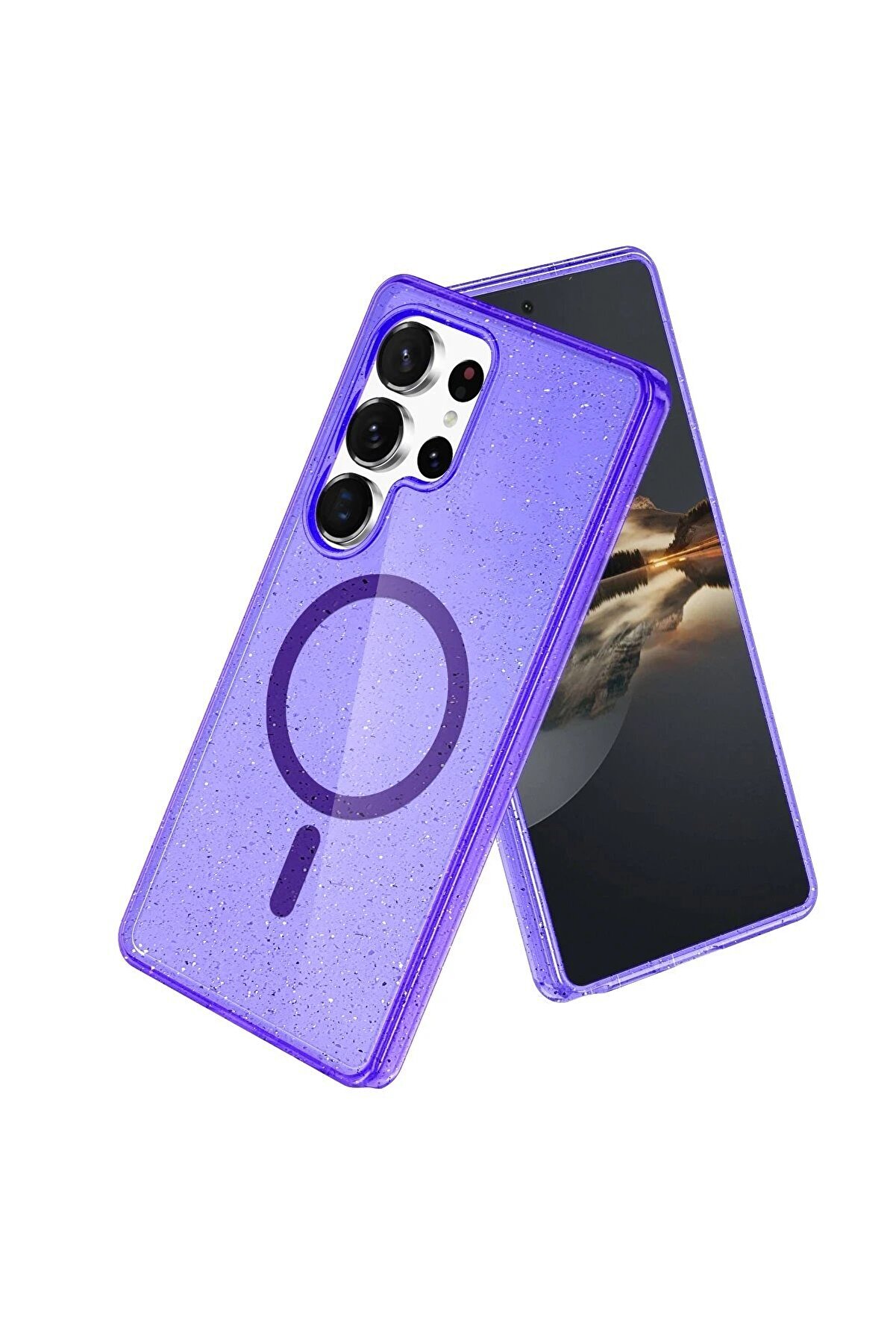 Samsung Galaxy S23 Ultra Kılıf Glow Magsafe Kapak - Mor - Dropx9772-6875