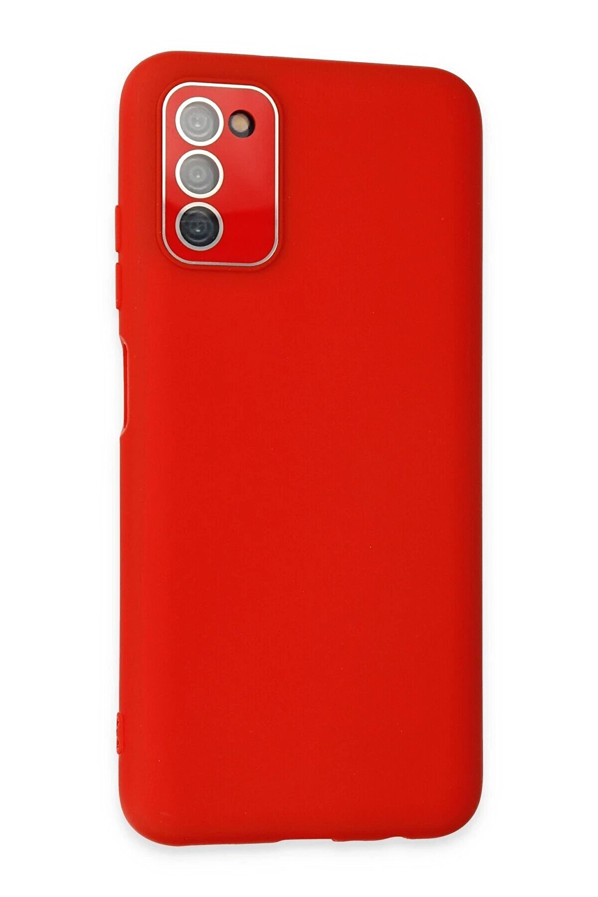 Samsung Galaxy A03S Kılıf Lansman Glass Kapak - Kırmızı - Dropx3538-5951