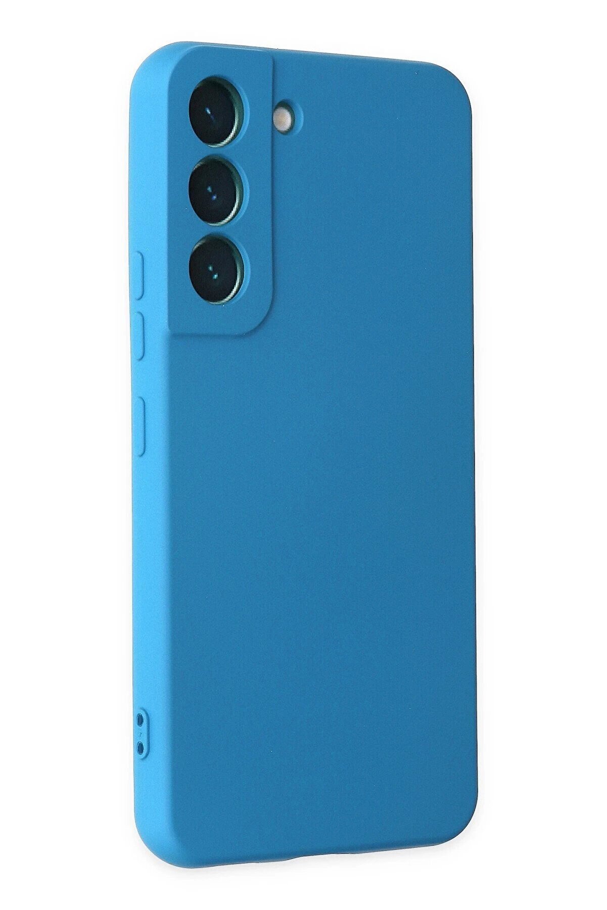 Samsung Galaxy S22 Plus Kılıf Nano İçi̇ Kadi̇fe Si̇li̇kon - Mavi̇ - Dropx8352-5215