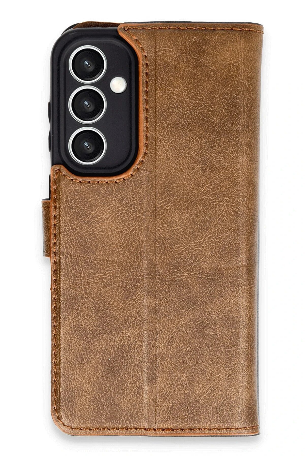 CepteToptan Samsung Galaxy S23 FE Kılıf Trend S Plus Kapaklı Kılıf - Taba - DROPX5711-4994