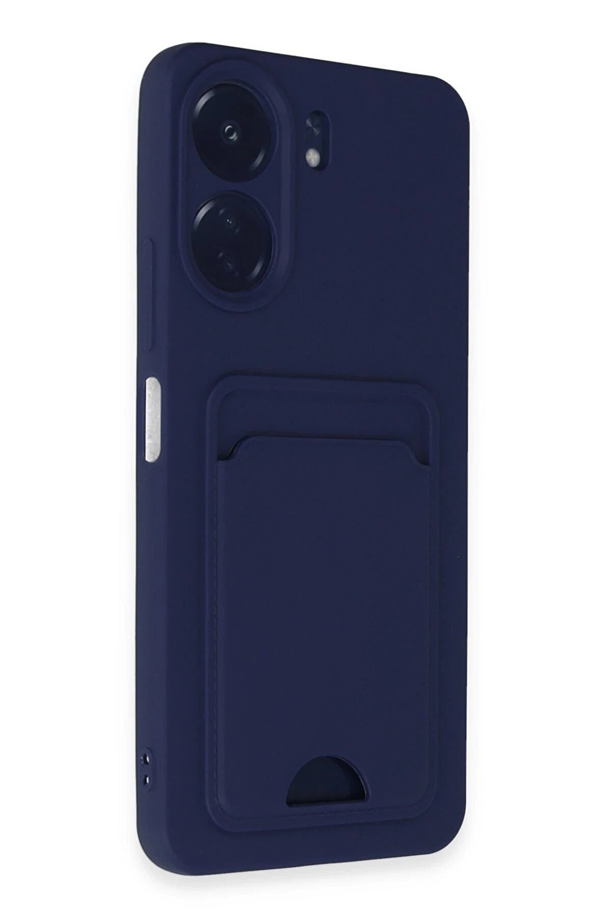 Xi̇aomi̇ Redmi̇ 13C Kılıf Kelvi̇n Kartvi̇zi̇tli̇ Si̇li̇kon - Laci̇vert - Dropx8705-4720