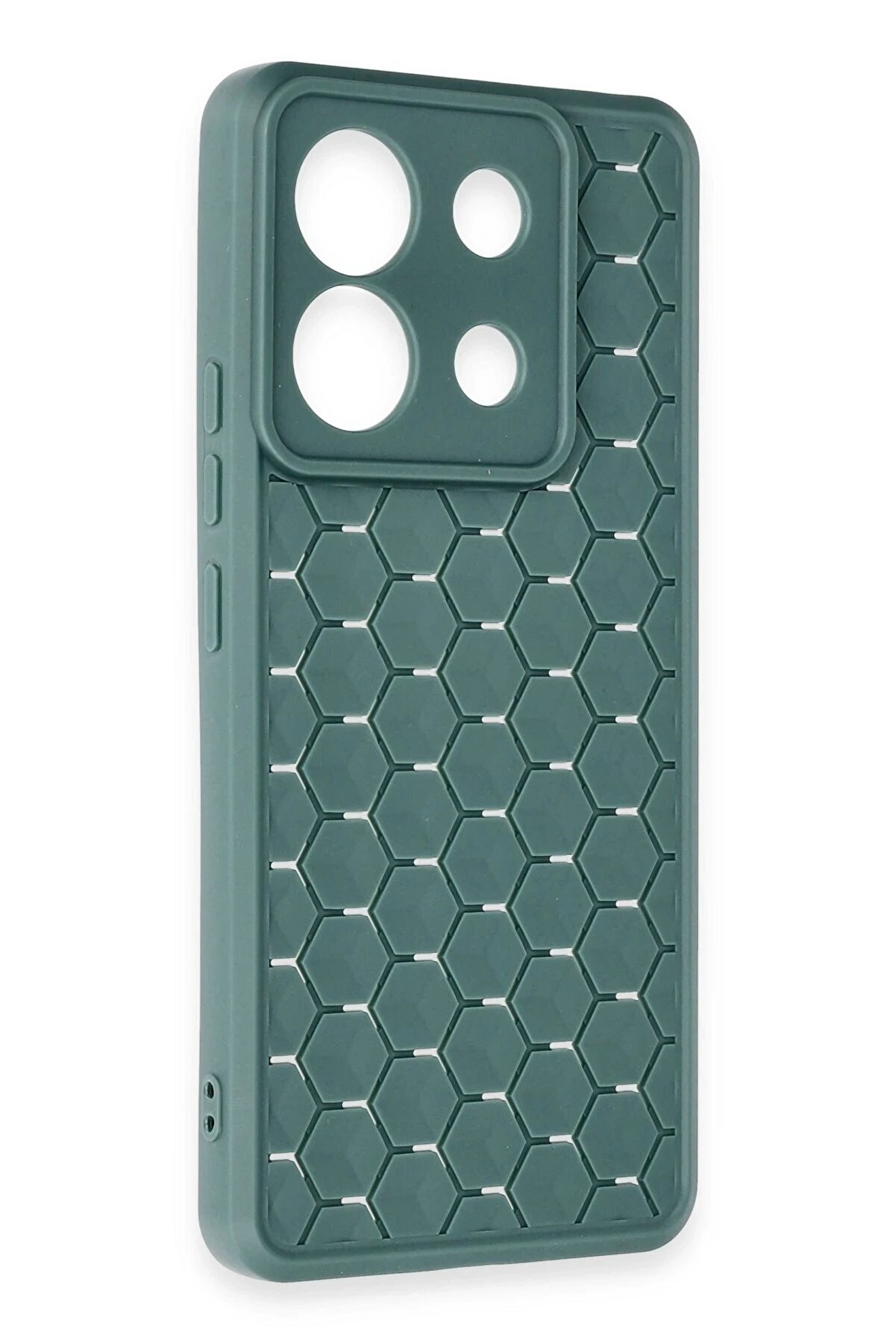 Xi̇aomi̇ Redmi̇ Note 13 Pro 5G Kılıf Petek Si̇li̇kon Kapak - Koyu Yeşi̇l - Dropx4248-5528