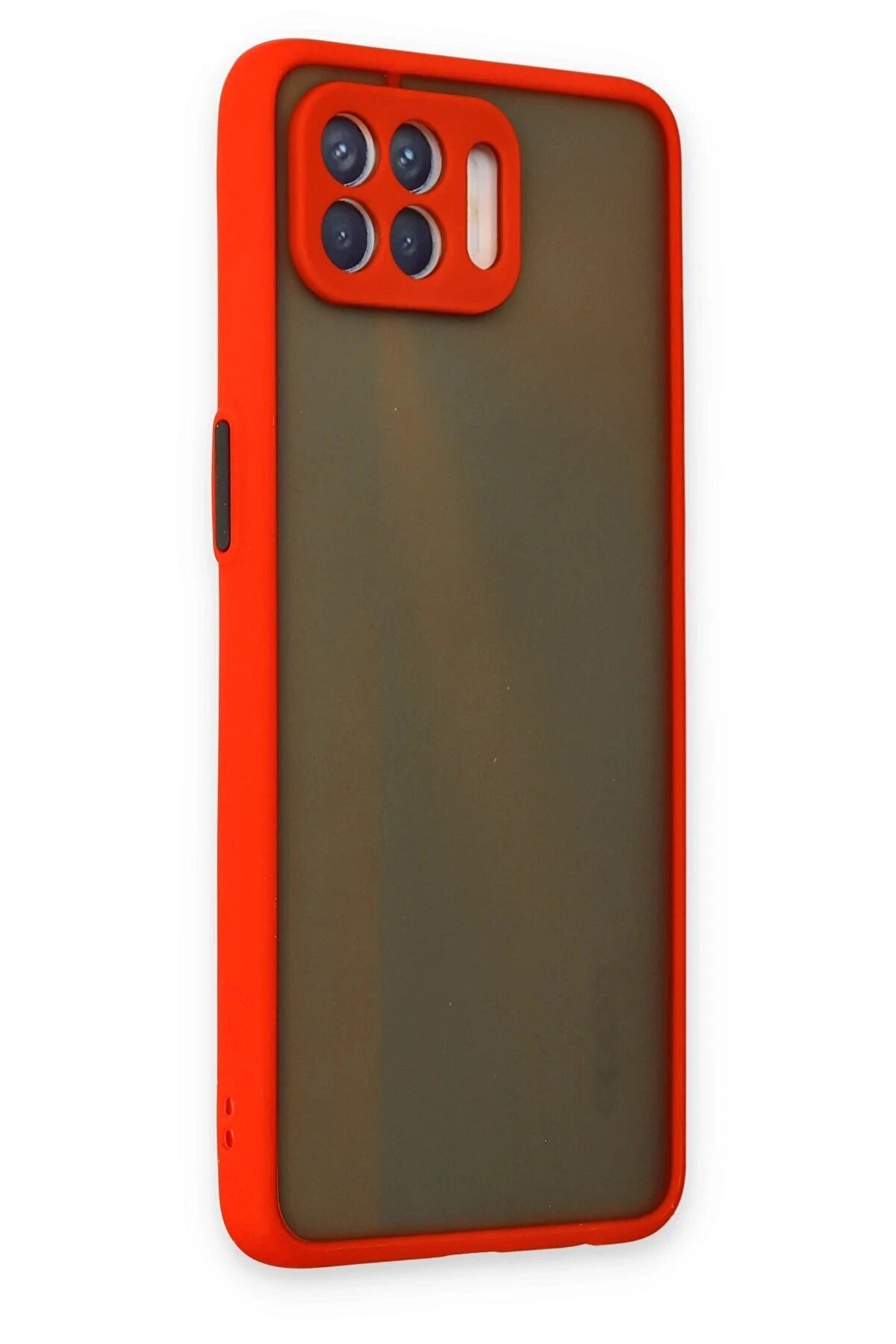 Oppo Reno 4 Li̇te Kılıf Montreal Si̇li̇kon Kapak - Kırmızı - Dropx4153-5567