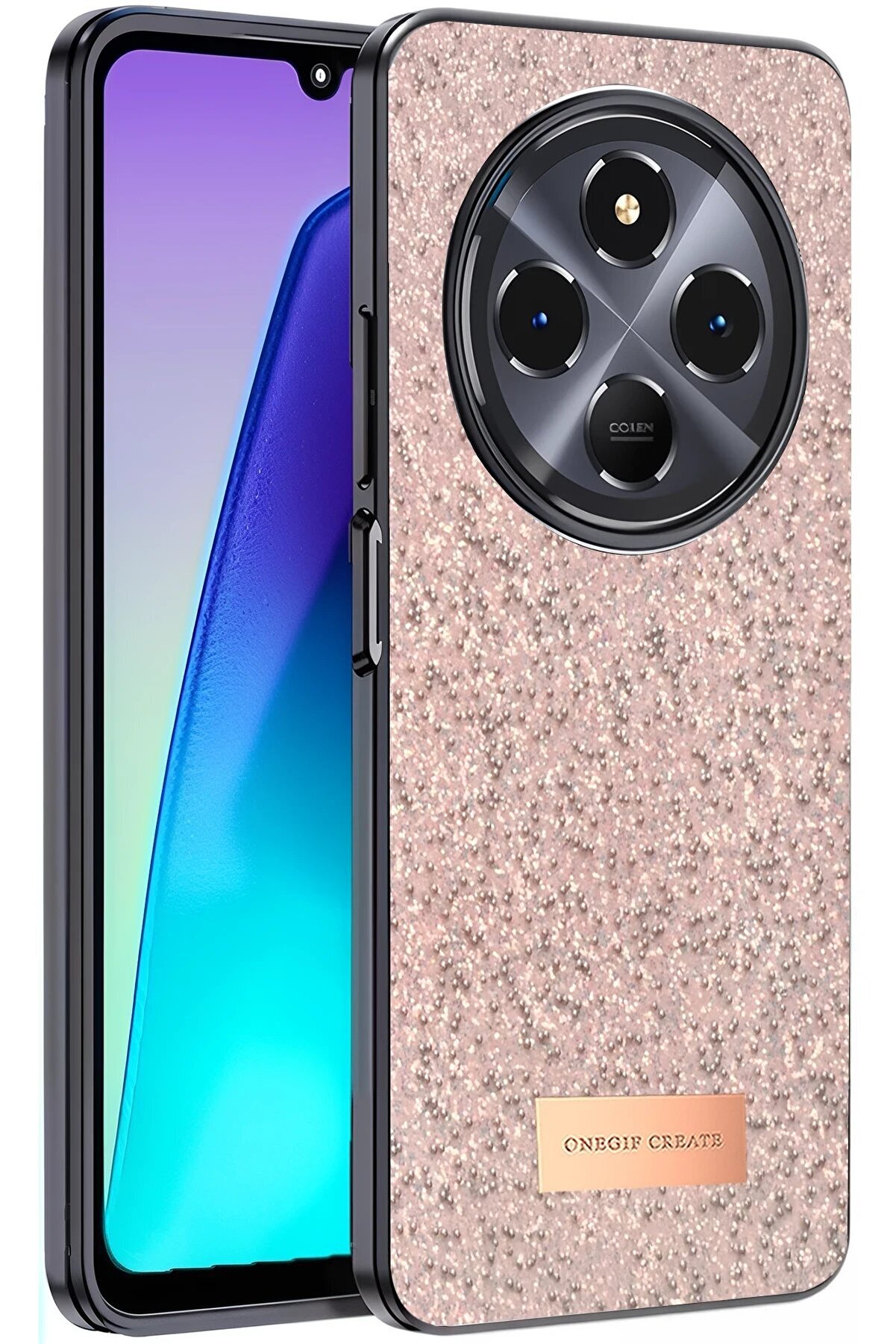 CepteToptan Xiaomi Redmi 14C Bright Simli Kapak - Pembe - DROPX1016-5529