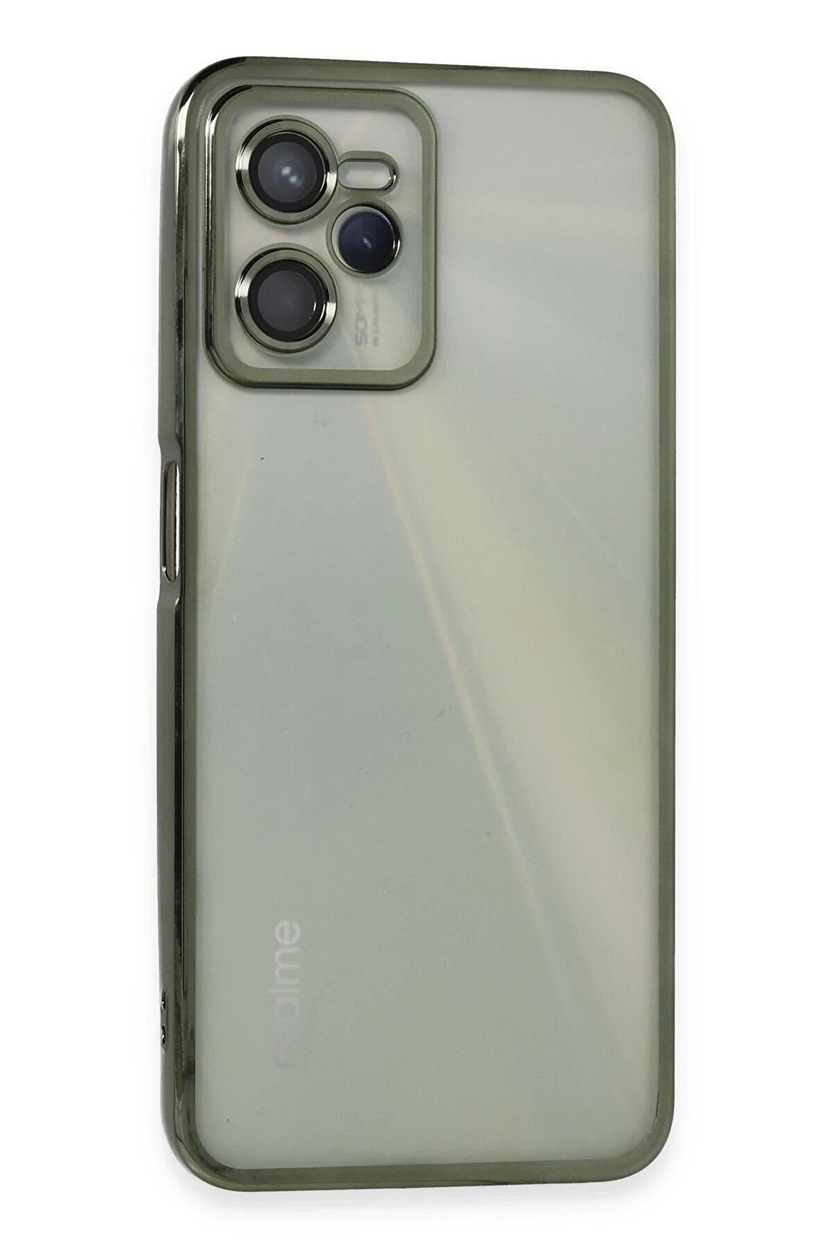 CepteToptan Realme C35 Kılıf Lensli Silikon - Yeşil - DROPX7252-3586