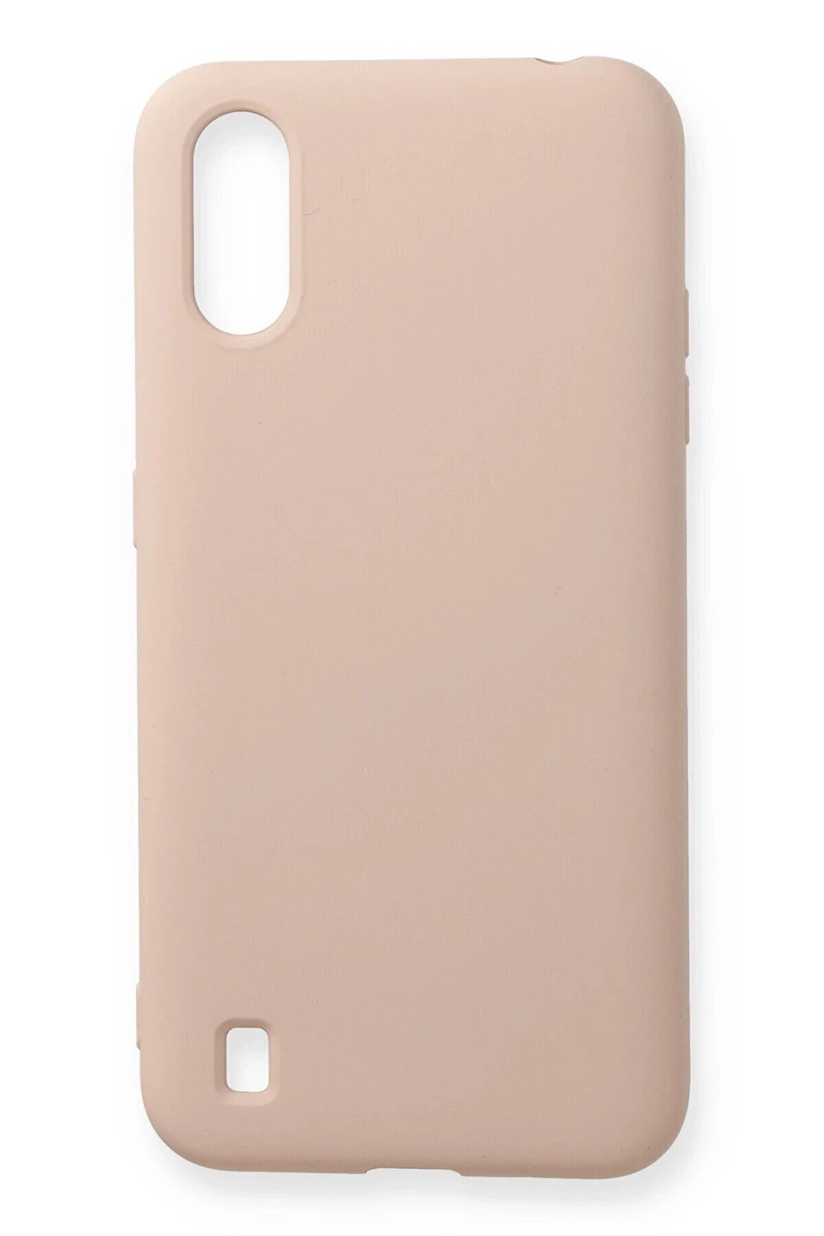 Samsung Galaxy A01 Kılıf Nano İ&ccedil;i̇ Kadi̇fe Si̇li̇kon - Pudra - Dropx3705-7652