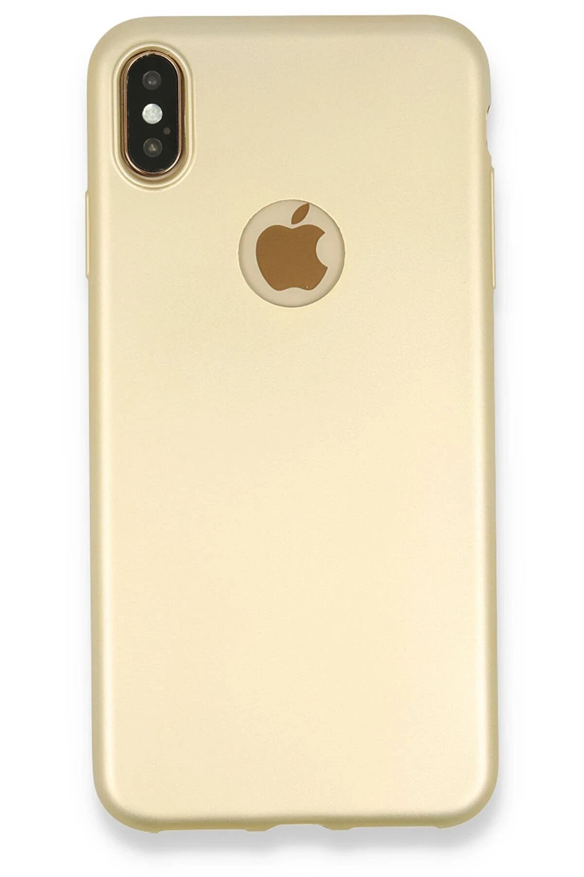CepteToptan iPhone XS Max Kılıf First Silikon - Gold - DROPX9940-2180