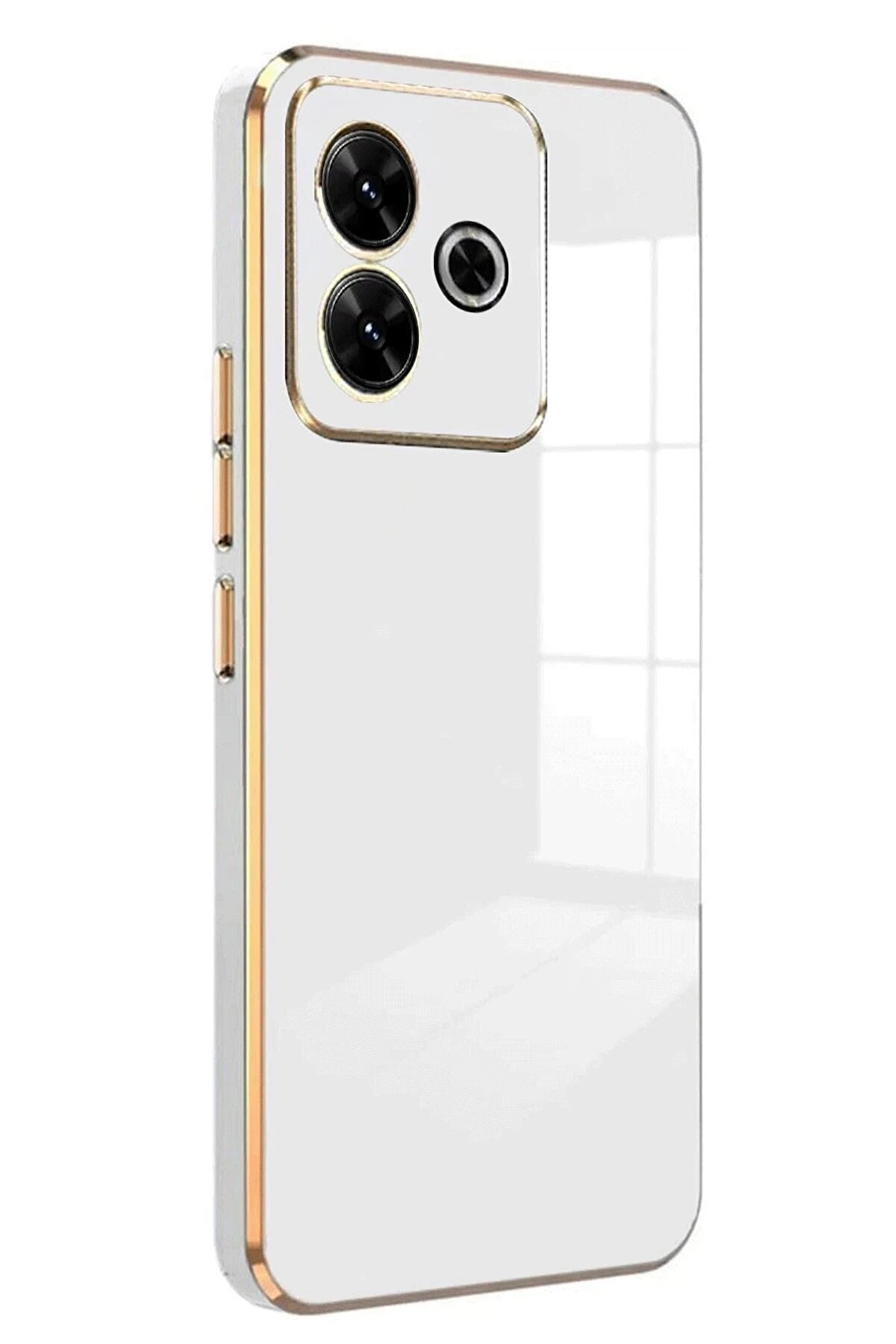 CepteToptan Xiaomi Redmi 13 4G Kılıf Volet Silikon - Beyaz - DROPX4097-9263