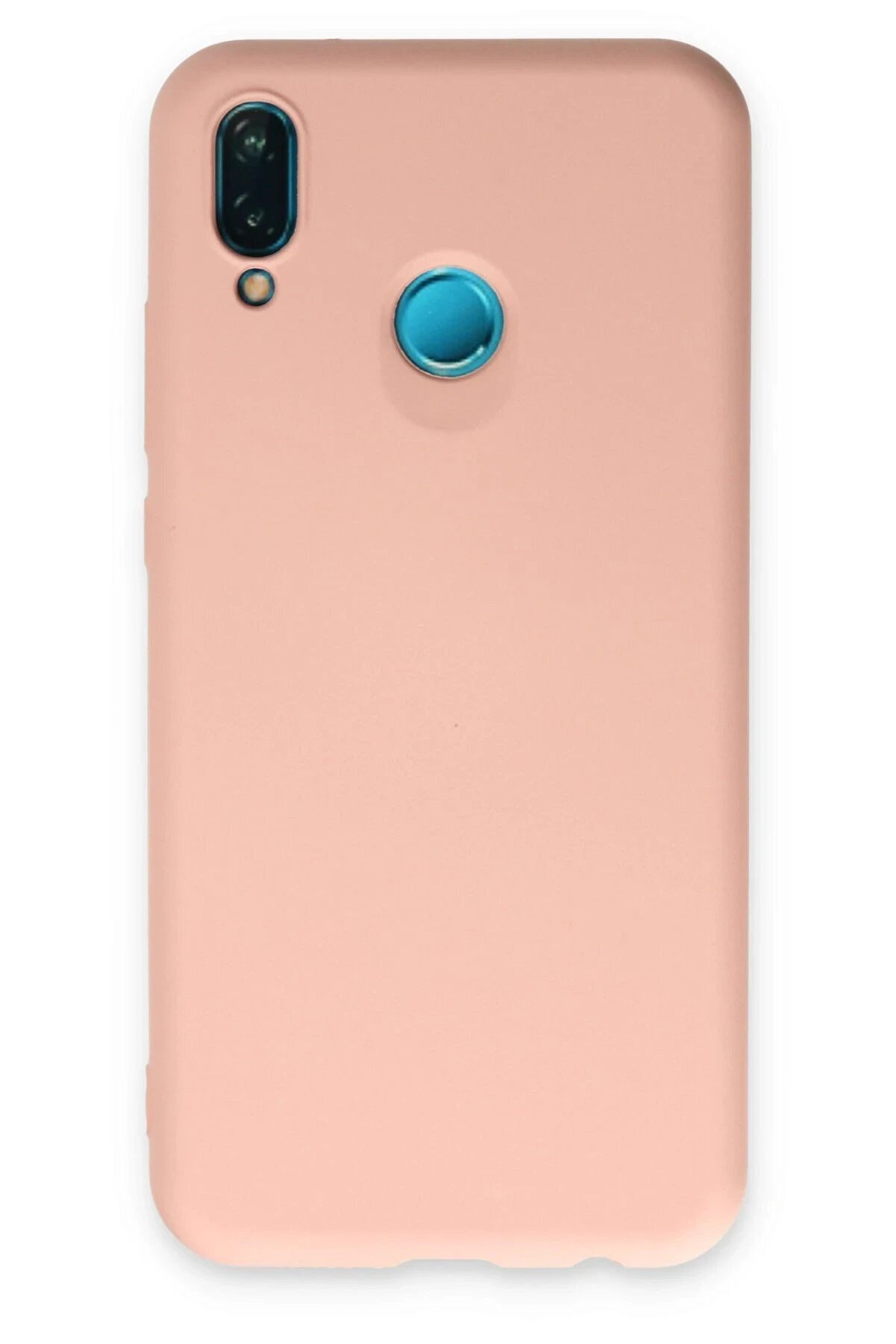 CepteToptan Huawei P20 Lite Kılıf Nano i&ccedil;i Kadife Silikon - Pudra - DROPX3370-2144