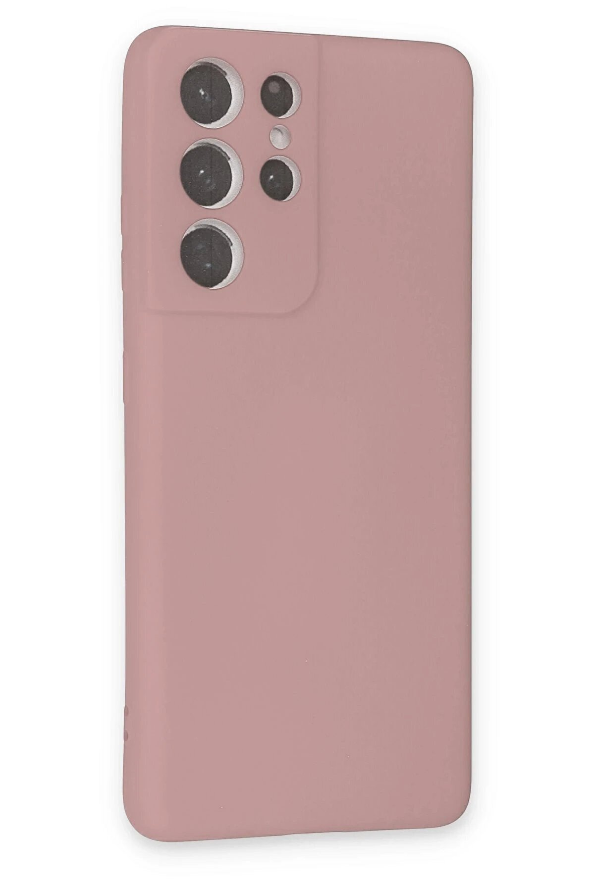 Samsung Galaxy S21 Ultra Kılıf Nano İ&ccedil;i̇ Kadi̇fe Si̇li̇kon - Pudra - Dropx2429-5309