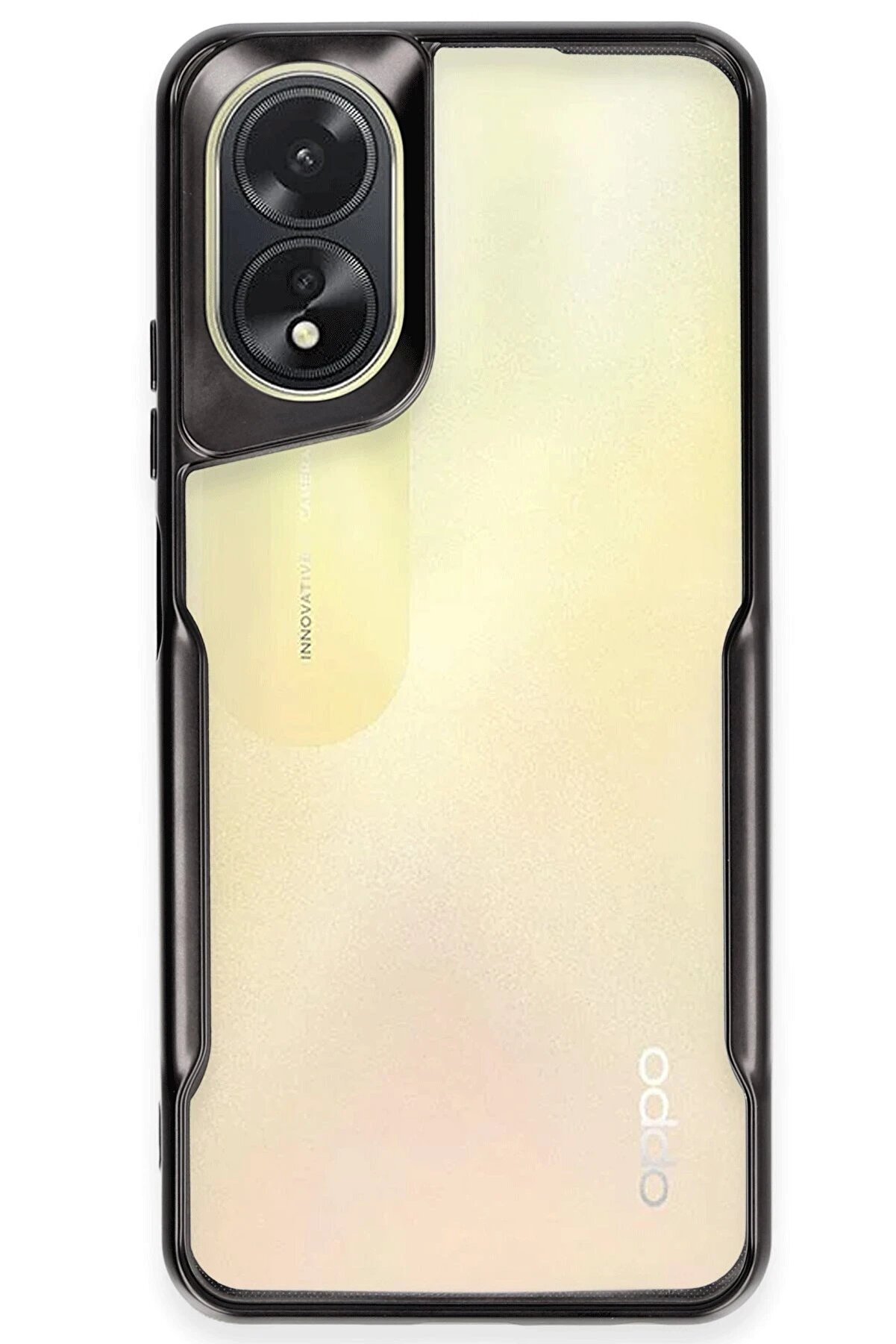 CepteToptan Oppo A38 Kılıf Boyi Silikon Kapak - Siyah - DROPX4543-9845