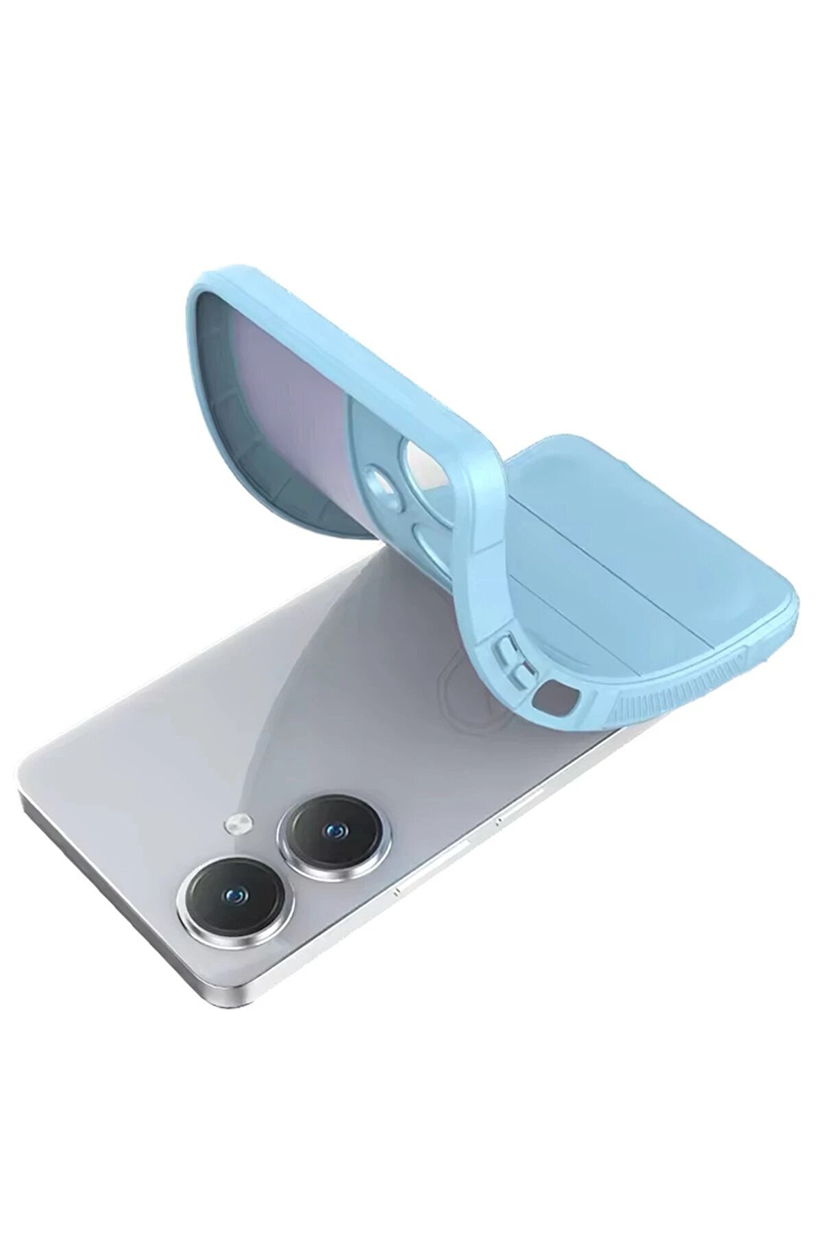 Cpt16 Vi̇vo Y27 Uyumlu Kılıf Opti̇mum Si̇li̇kon - Sky Blue