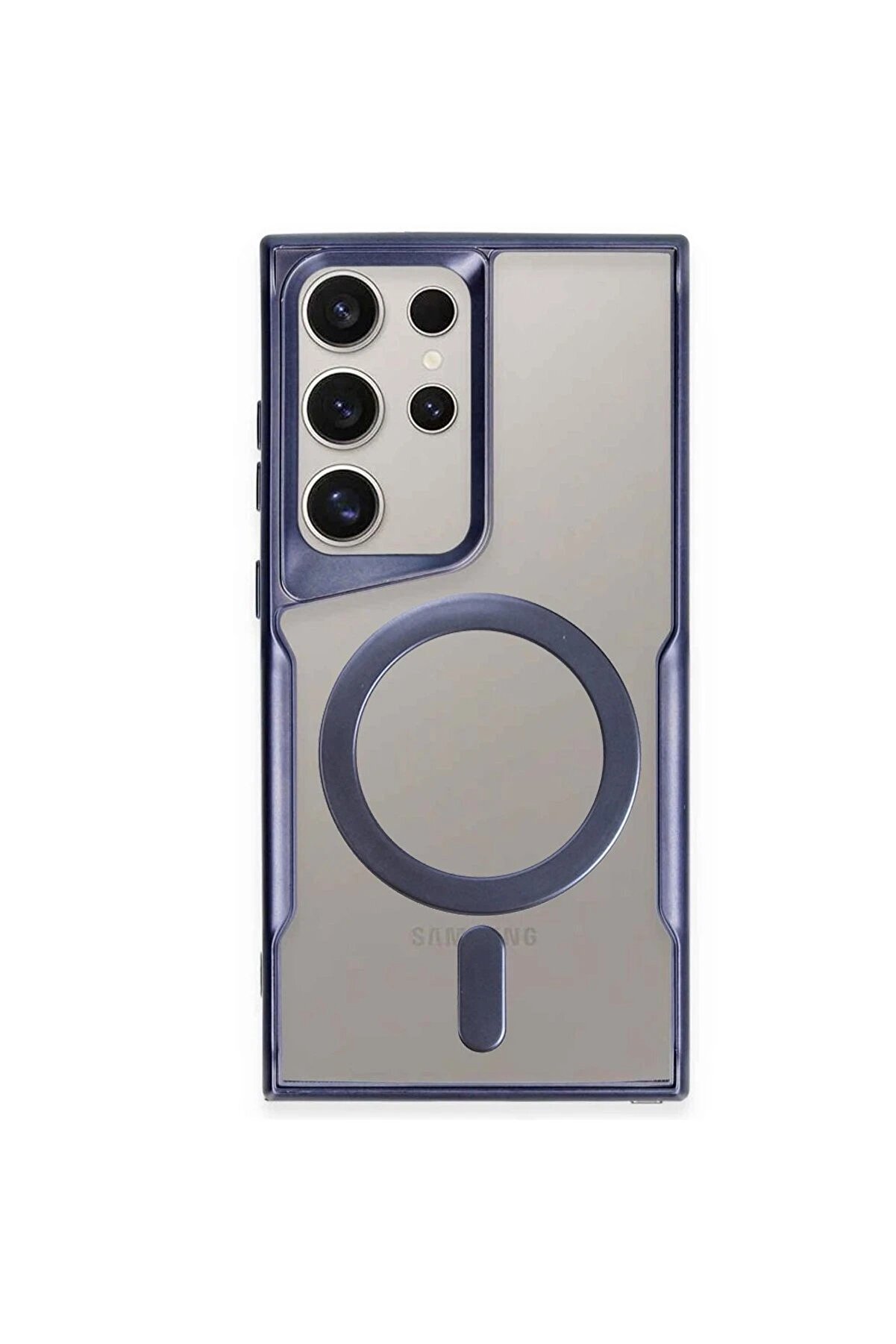 Samsung Galaxy S24 Ultra Kılıf Boyi̇ Magsafe Si̇li̇kon Kapak - Gümüş - Dropx1710-3724