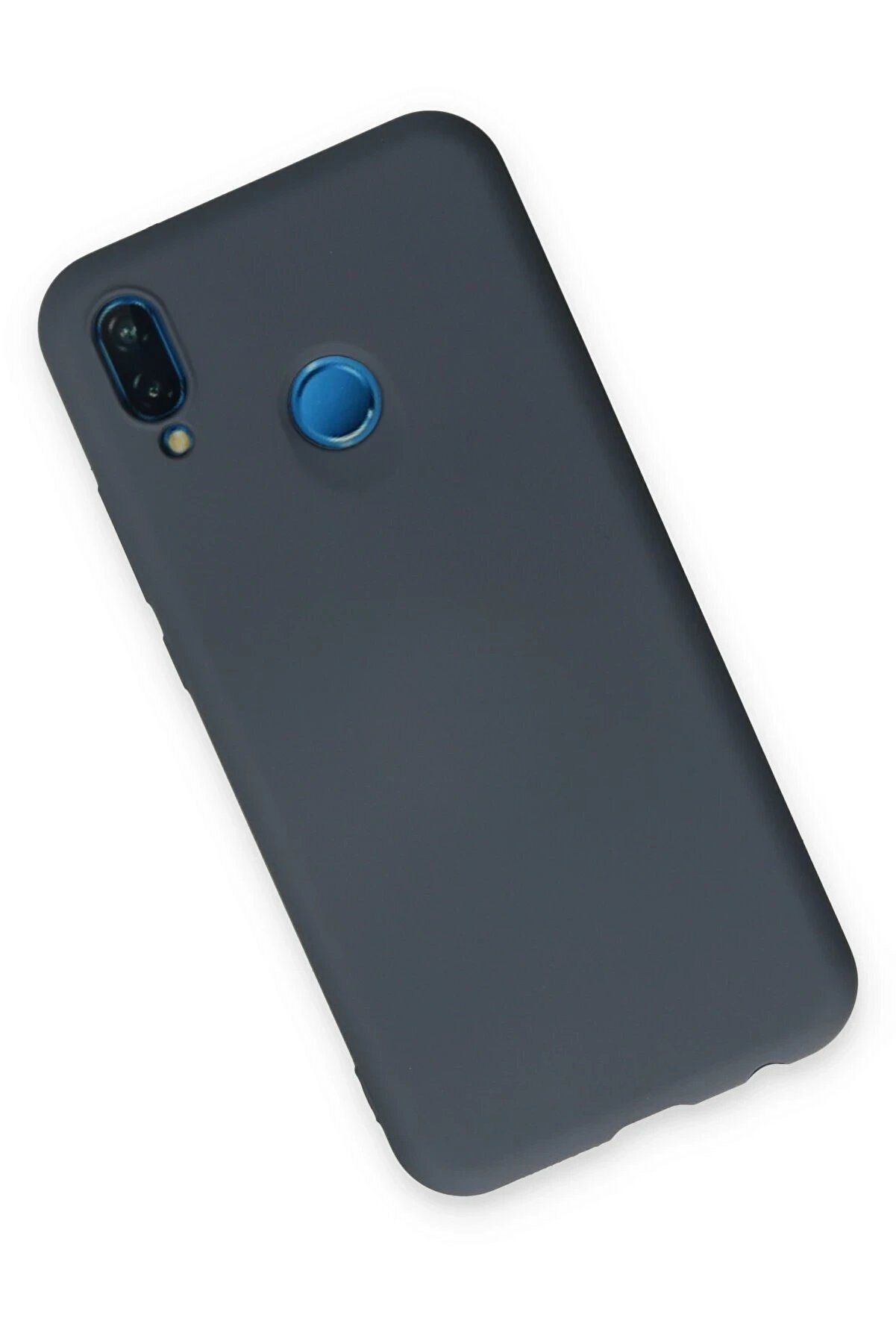 Huawei̇ P20 Li̇te Kılıf Nano İ&ccedil;i̇ Kadi̇fe Si̇li̇kon - Gri̇ - Dropx1427-7847