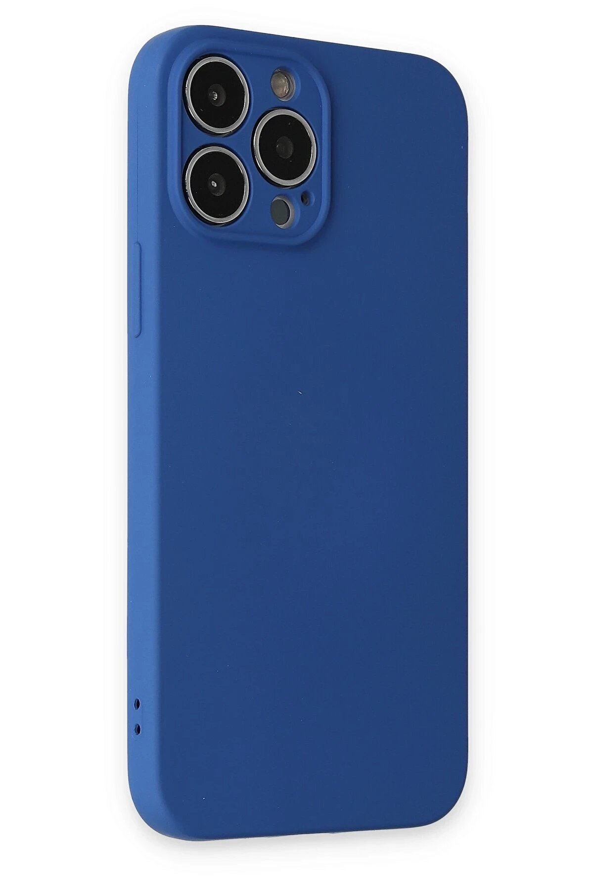 İphone 13 Pro Kılıf Nano İçi̇ Kadi̇fe Si̇li̇kon - Laci̇vert - Dropx9556-5534