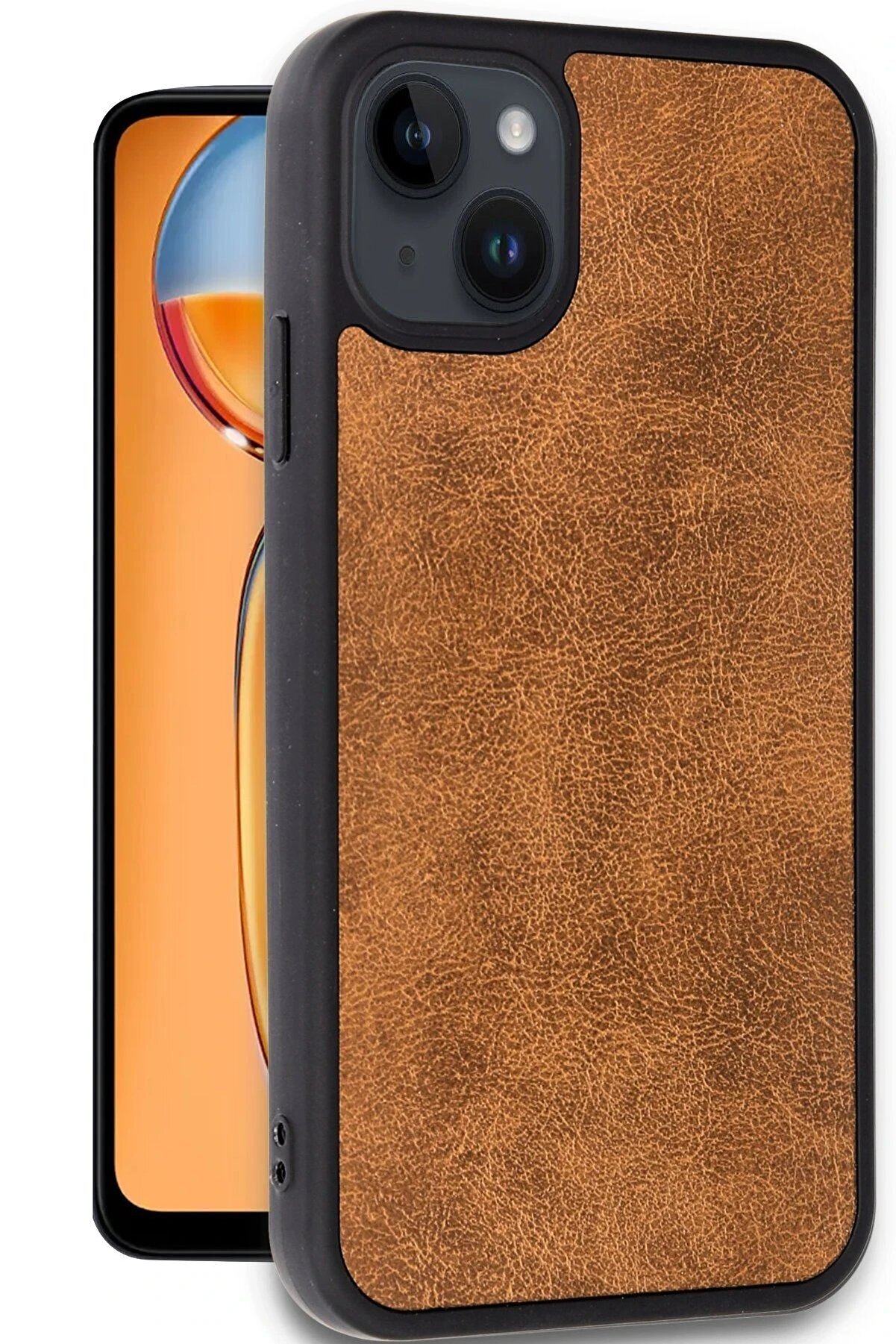 İphone 15 Uyumlu Kılıf Aras Deri̇ Kapak - Taba - Dropx8136-1103