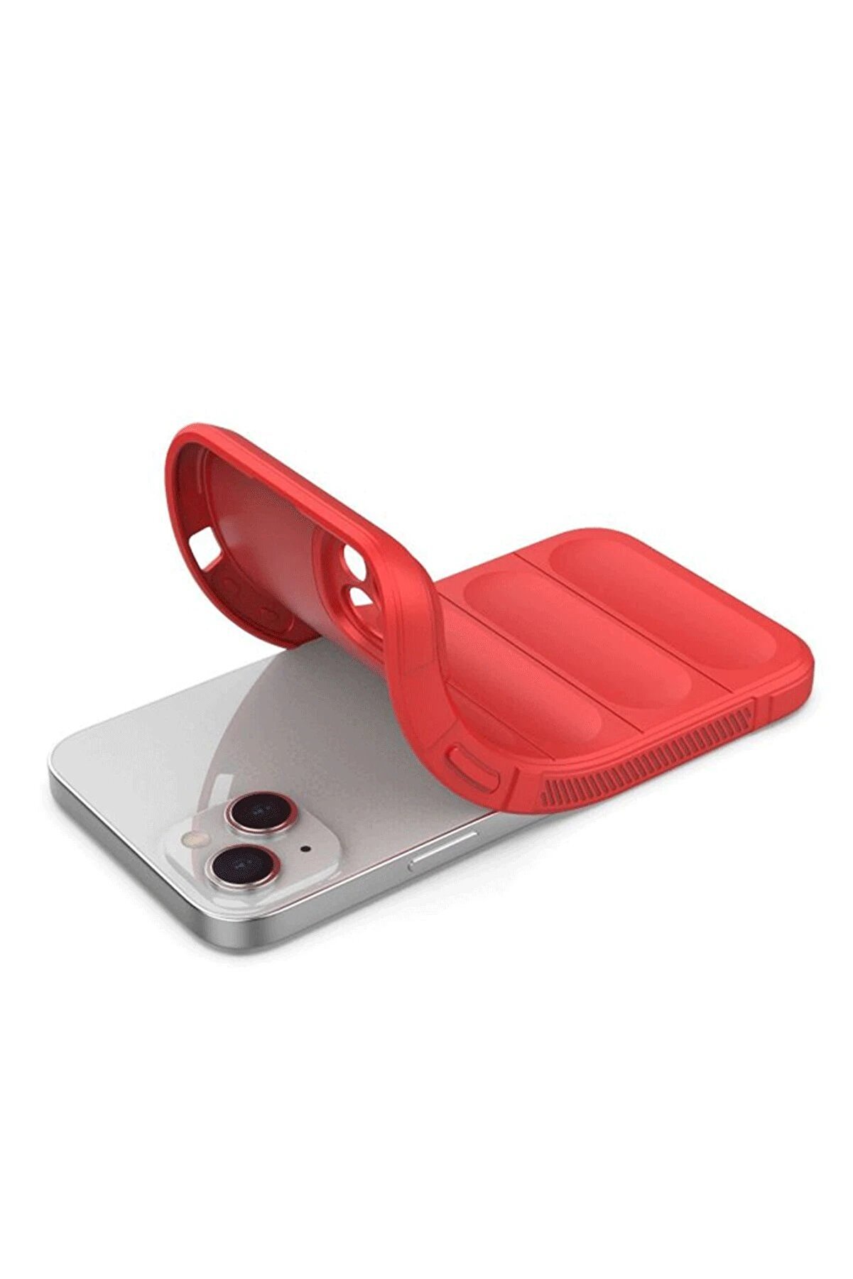 İphone 16 Plus Kılıf Opti̇mum Si̇li̇kon - Kırmızı - Dropx8289-2870