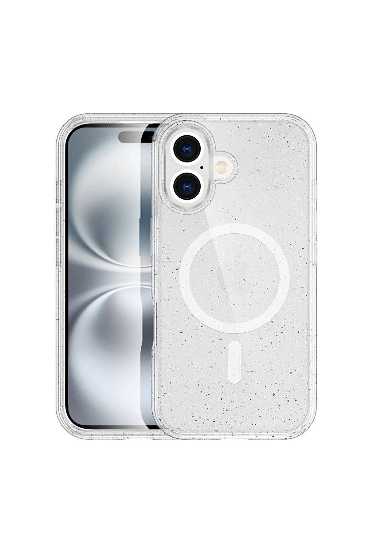 CepteToptan iPhone 16 Plus Kılıf Glow Magsafe Kapak - Şeffaf - DROPX1078-2310