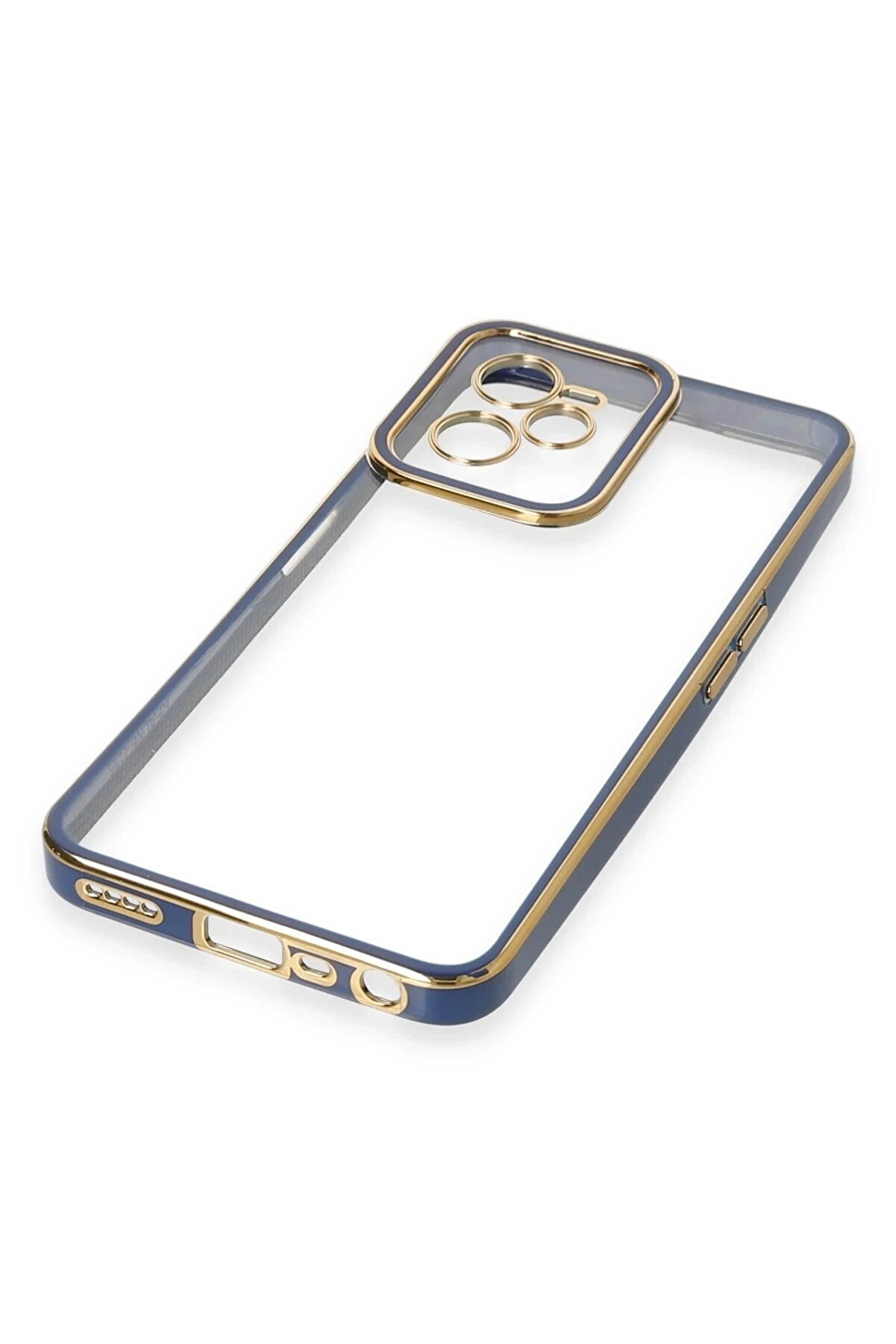 Realme C35 Kılıf Li̇va Lens Si̇li̇kon - Mavi̇ - Dropx4796-2523