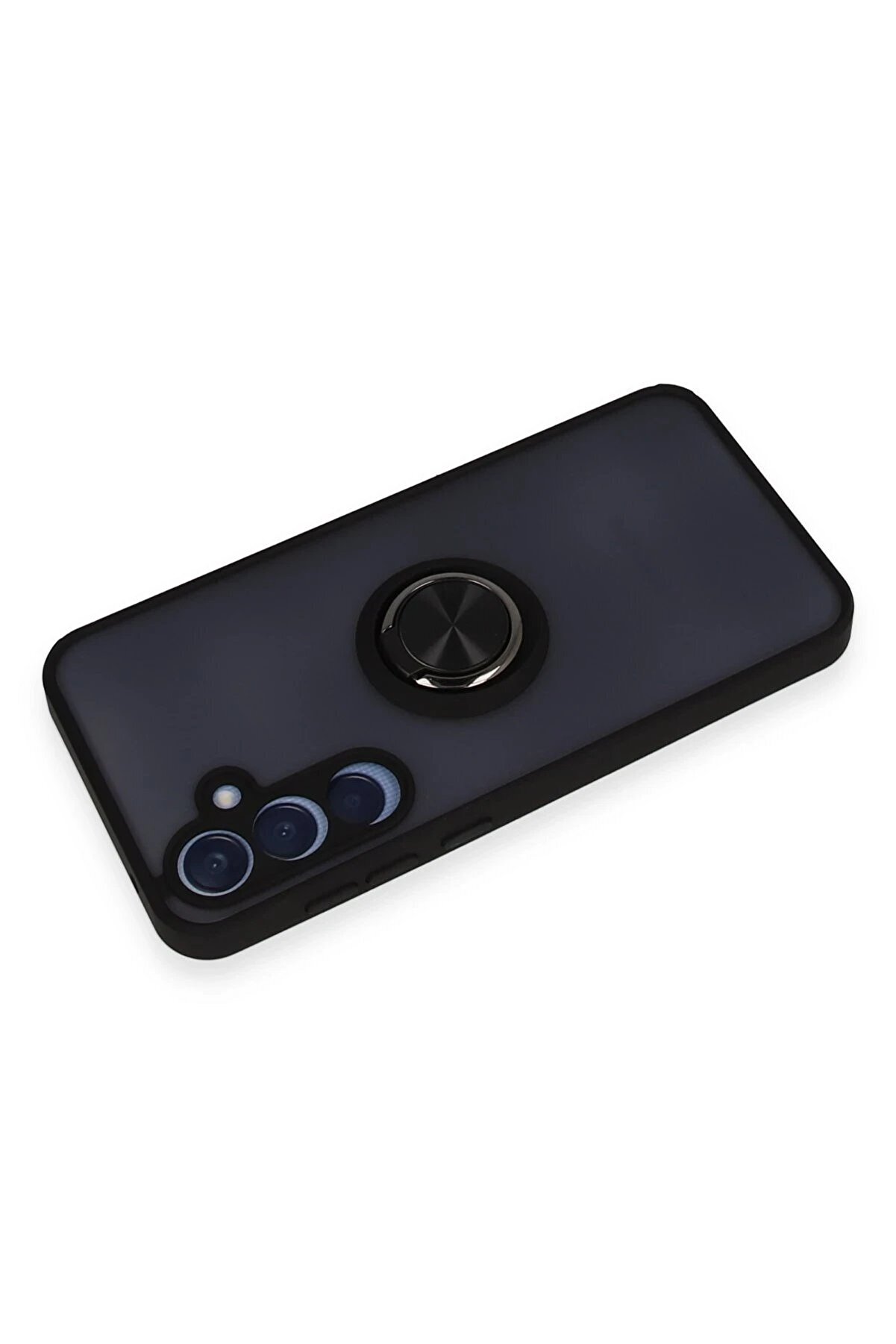 Samsung Galaxy A25 5G Kılıf Montreal Yüzüklü Si̇li̇kon Kapak - Si̇yah - Dropx5816-7035