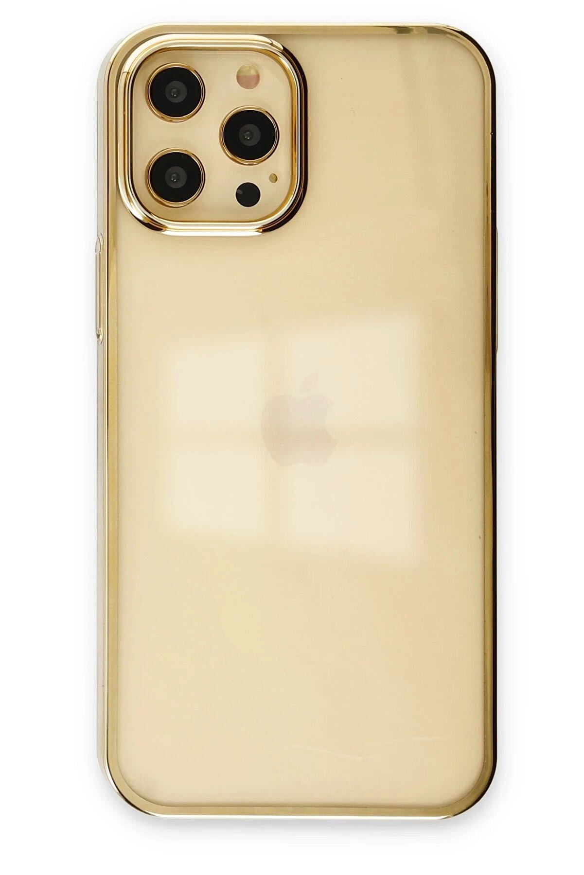 CepteToptan iPhone 12 Pro Max Kılıf Element Silikon - Gold - DROPX8666-3390